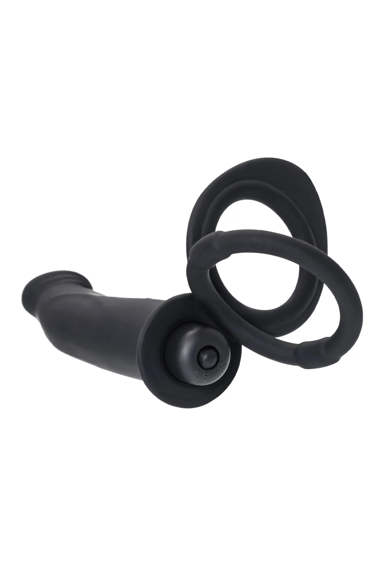 насадка на пенис для двойного проникновения black&red by toyfa, силикон, чёрная, 19 см в 