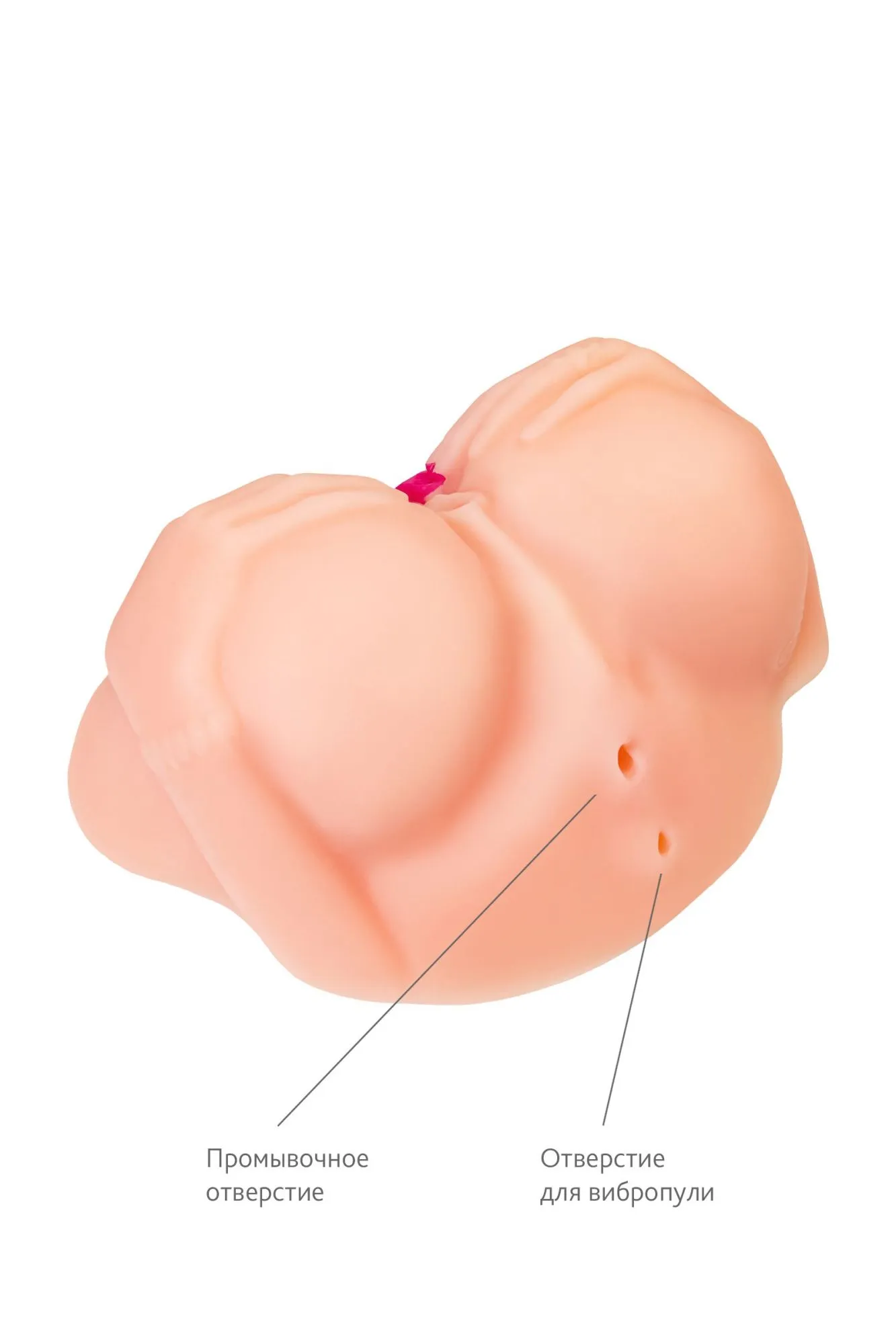 мастурбатор реалистичный toyfa juicy pussy nicole с вибрацией, вагина и анус, tpr, телесный, 19 см в 