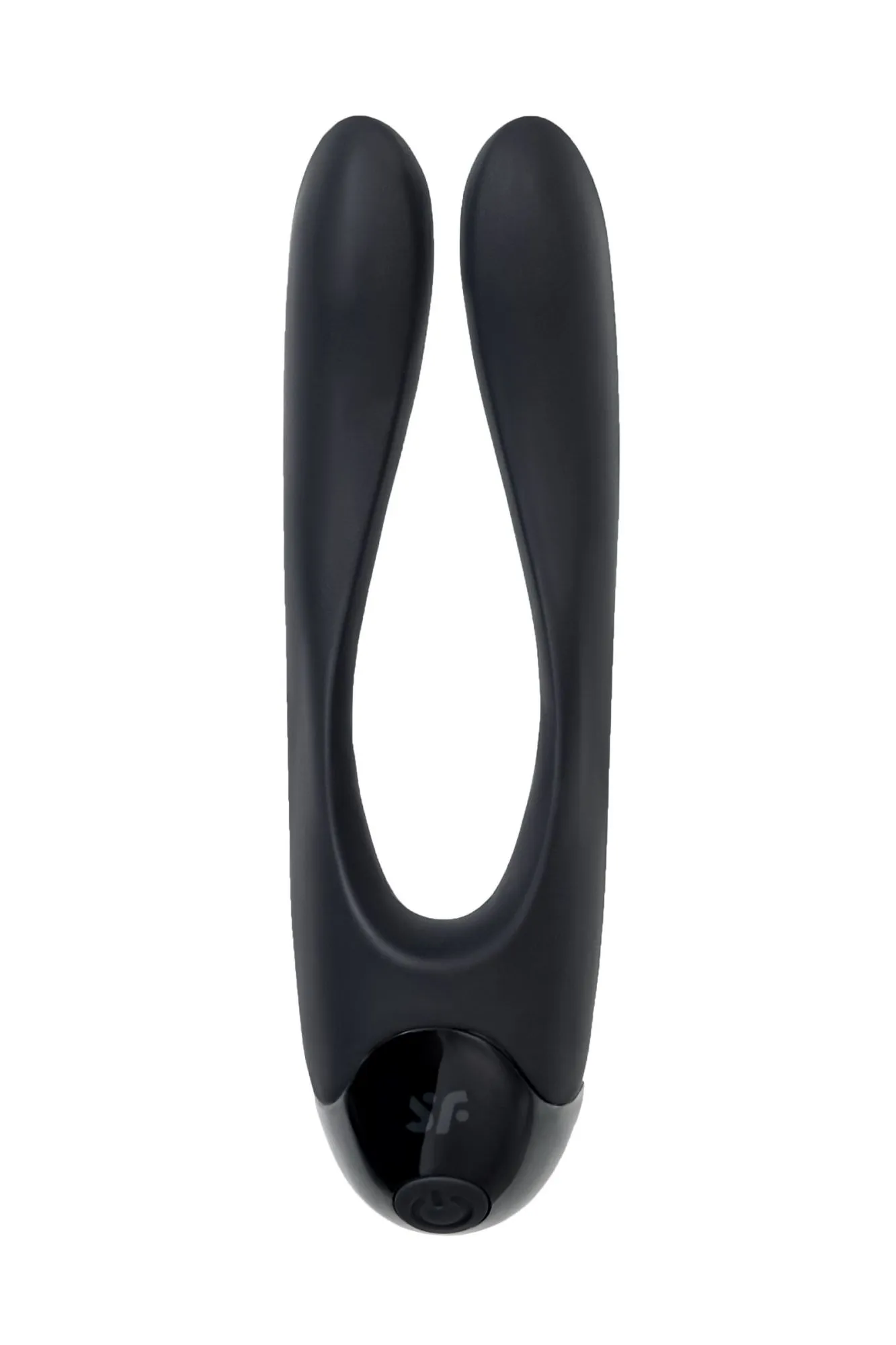 многофункциональный стимулятор для пар satisfyer partner candy cane, силикон, чёрный в 