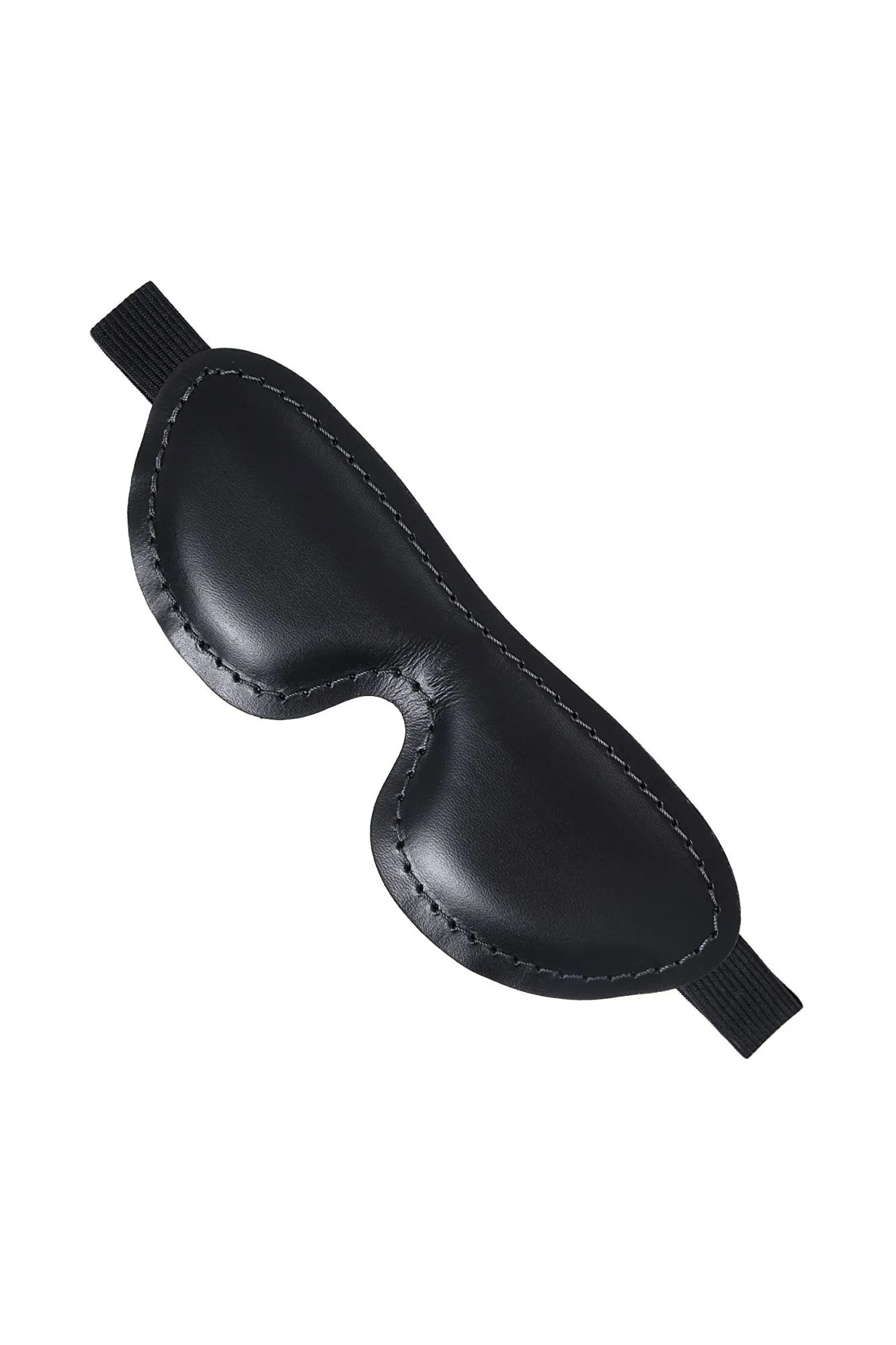 маска pecado bdsm, мягкая закрытая овальная, натуральная кожа, черная в 