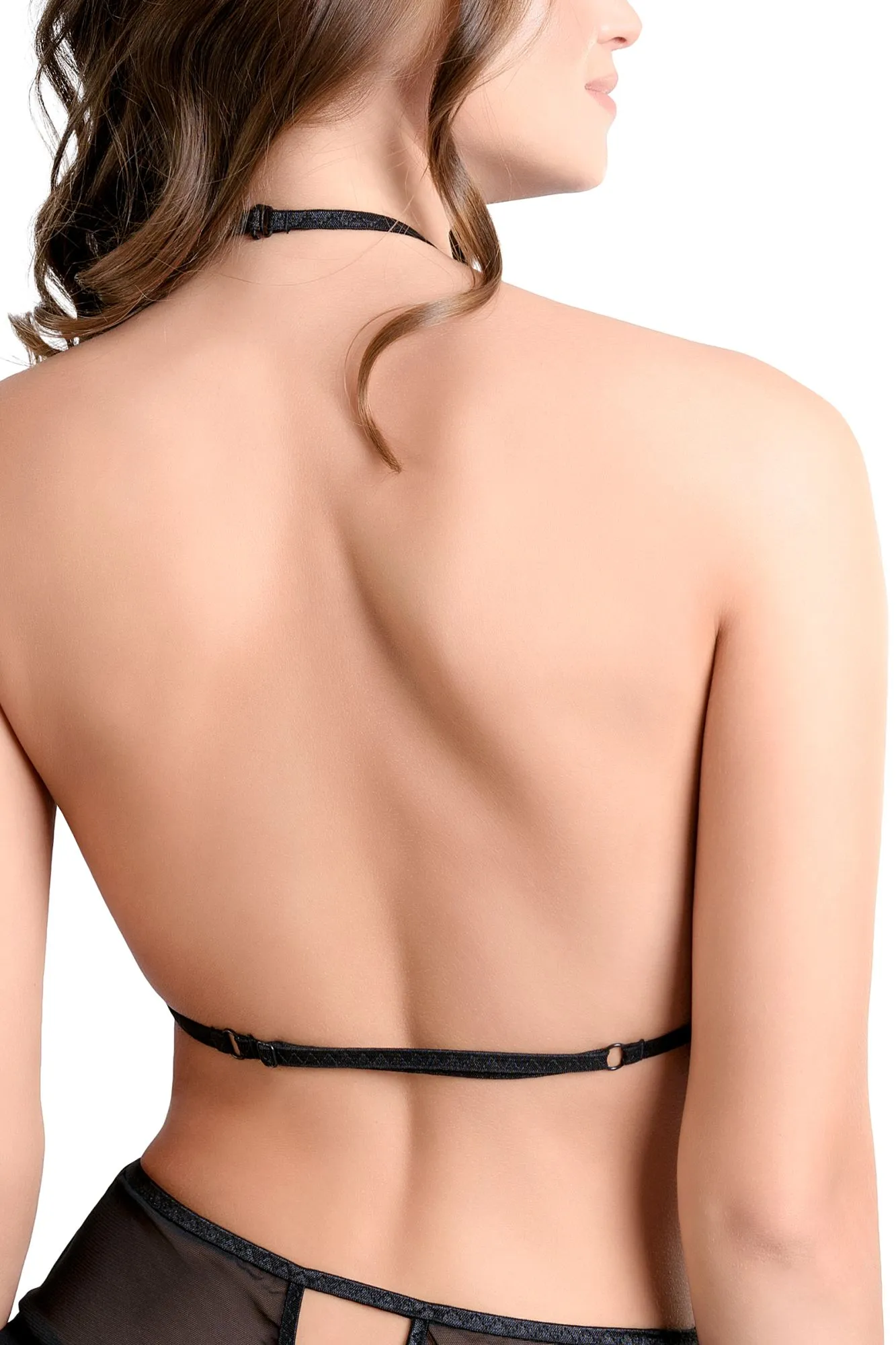 Эротическое бралетт с пояском erolanta clara, черный (48-52) в 