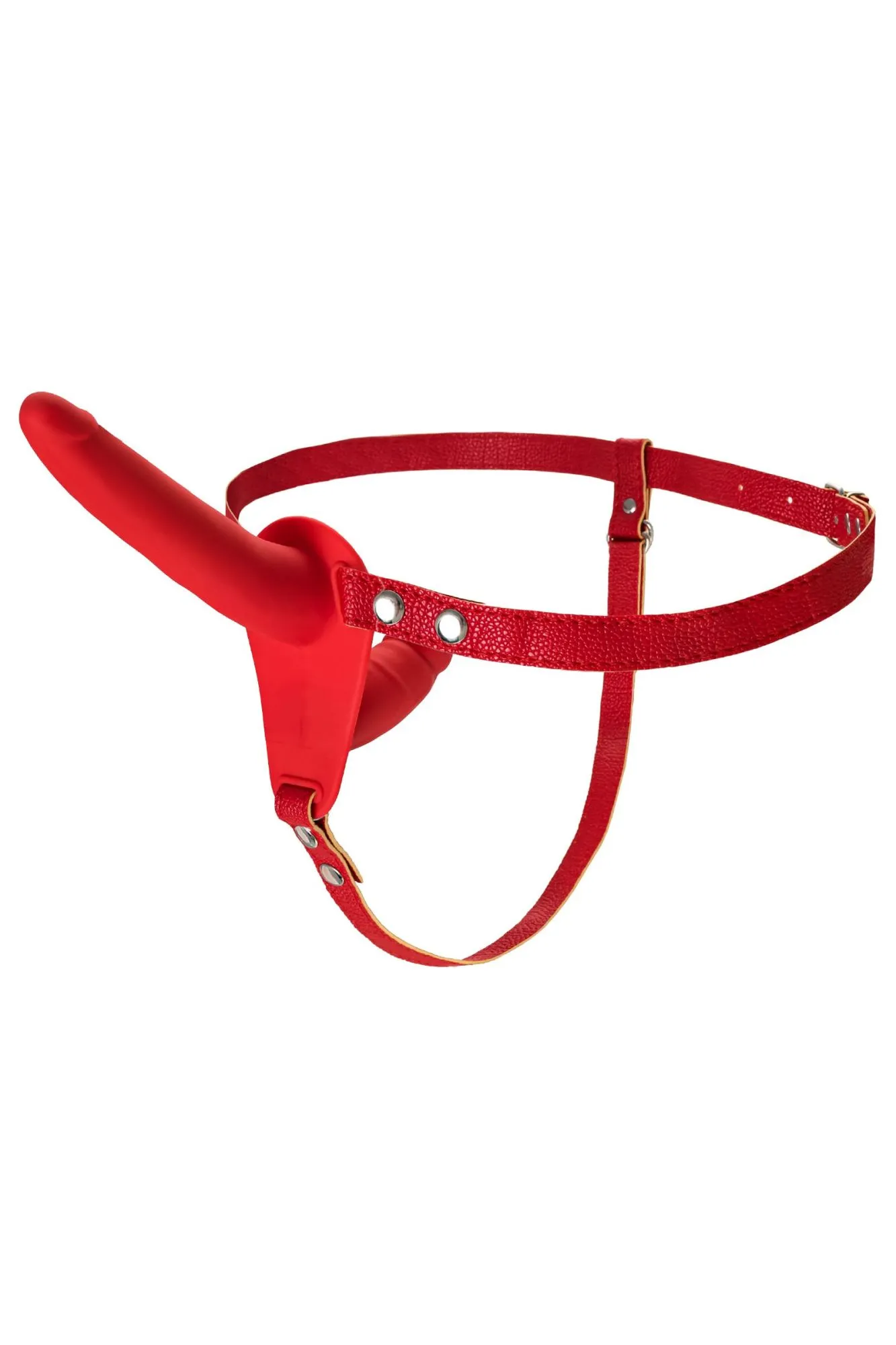 страпон на креплении black&red by toyfa, силикон, красный, 24 см в 