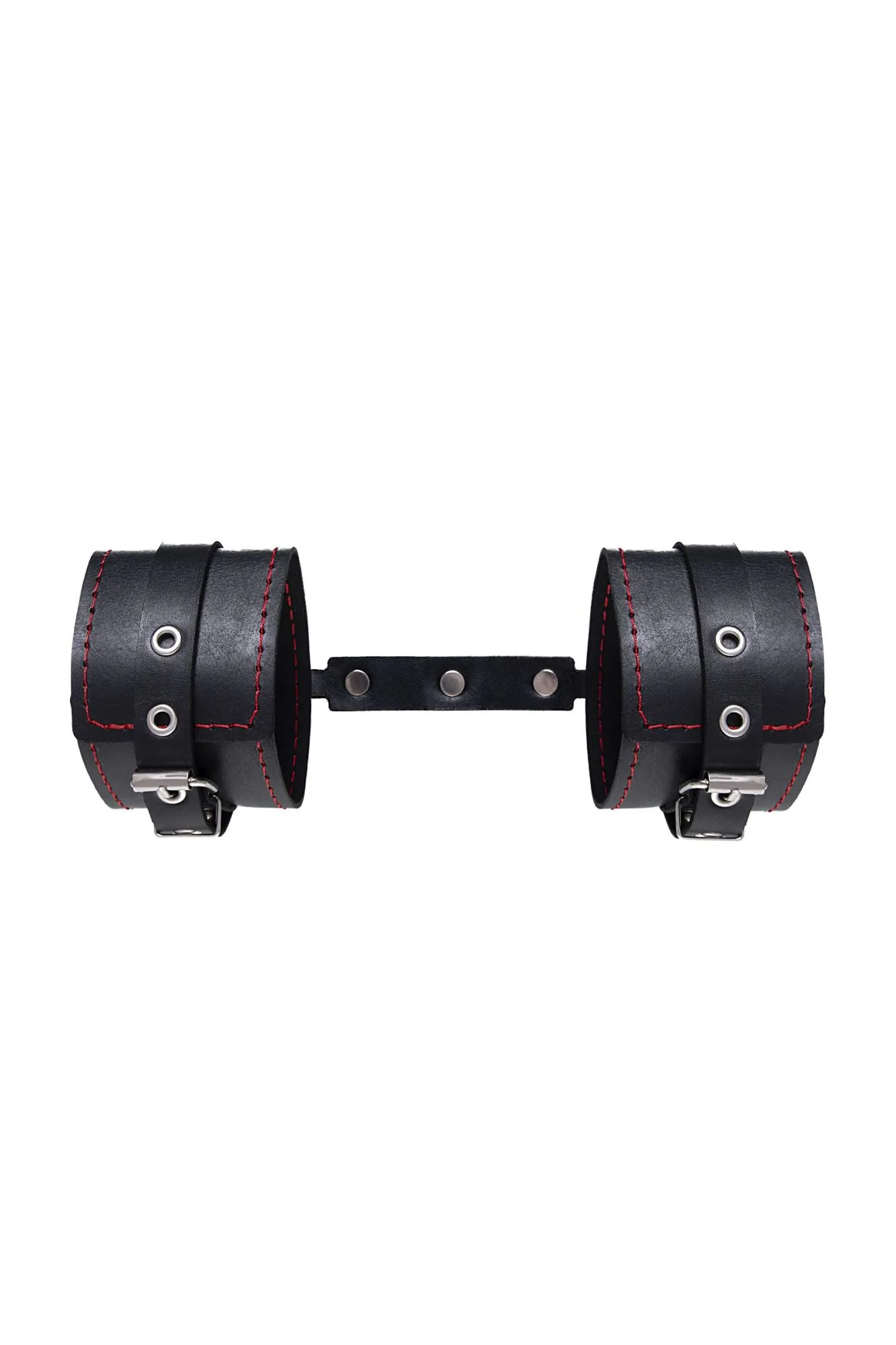 оковы pecado bdsm, однослойные с контрастной строчкой, натуральная кожа, черные в 