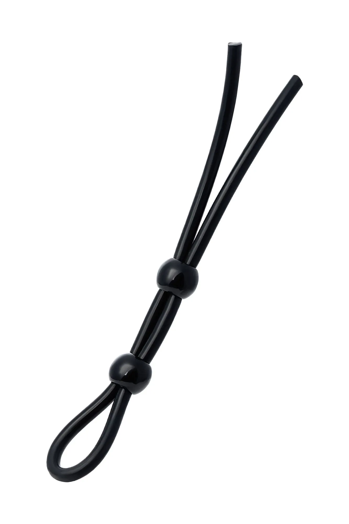 лассо на пенис a-toys by toyfa с двумя бусинами, силикон, черное в 