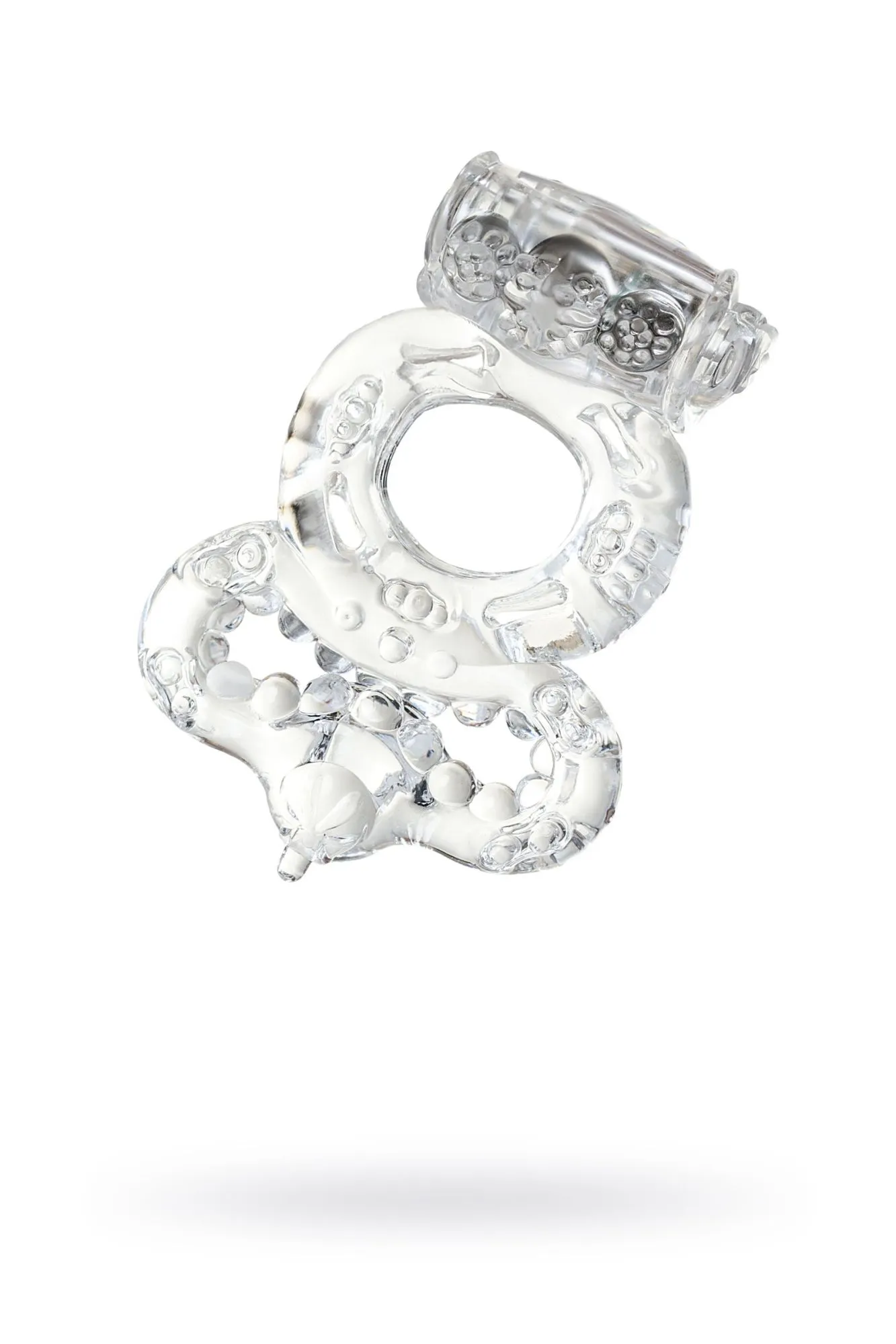 виброкольцо toyfa, tpe, прозрачный в 