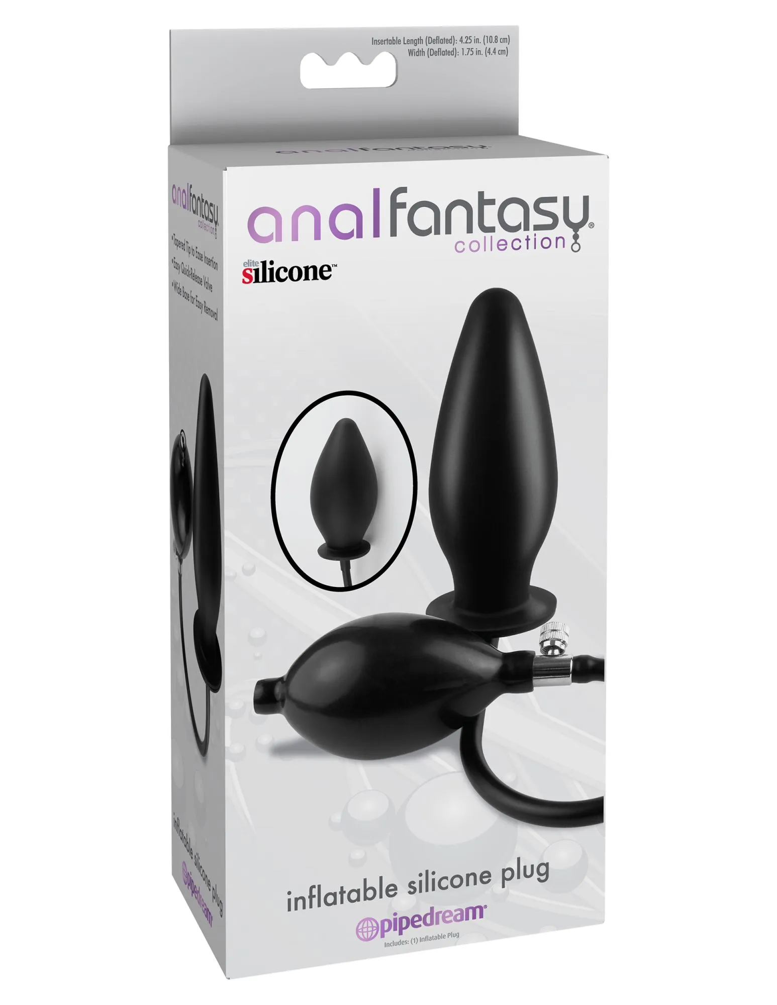 расширяющийся анальный стимулятор inflatable silicone plug pipedream 466823pd в 