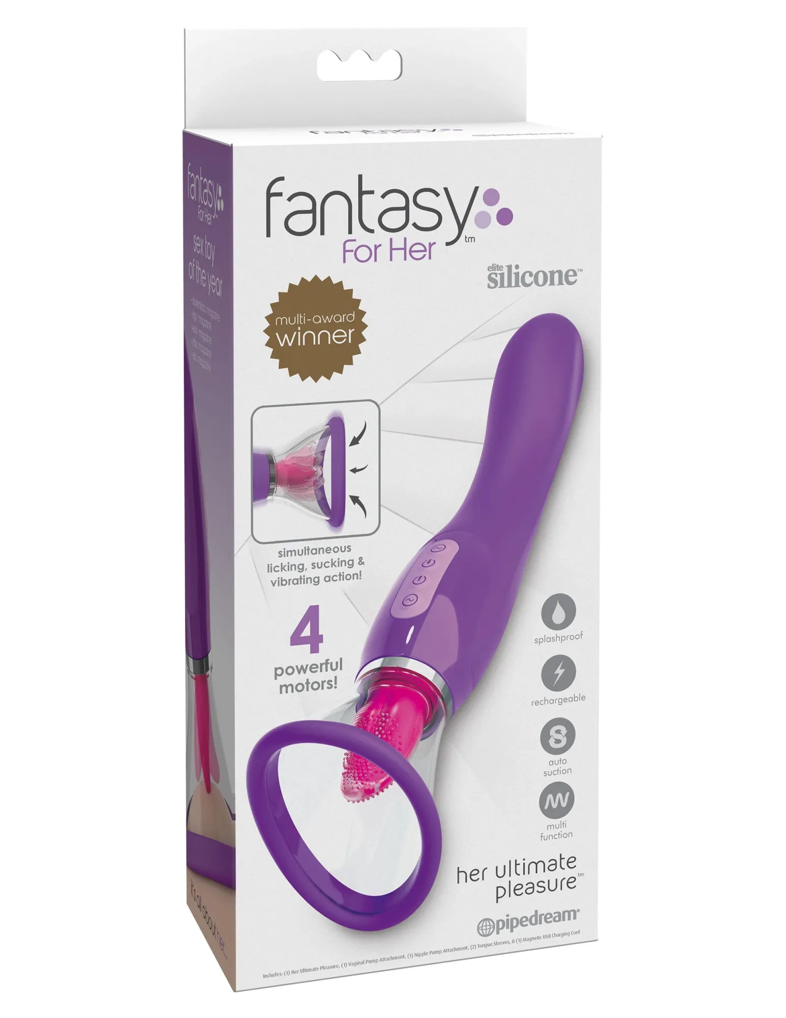 вибратор fantasy for her her ultimate pleasure - purple pipedream 494312pd в 