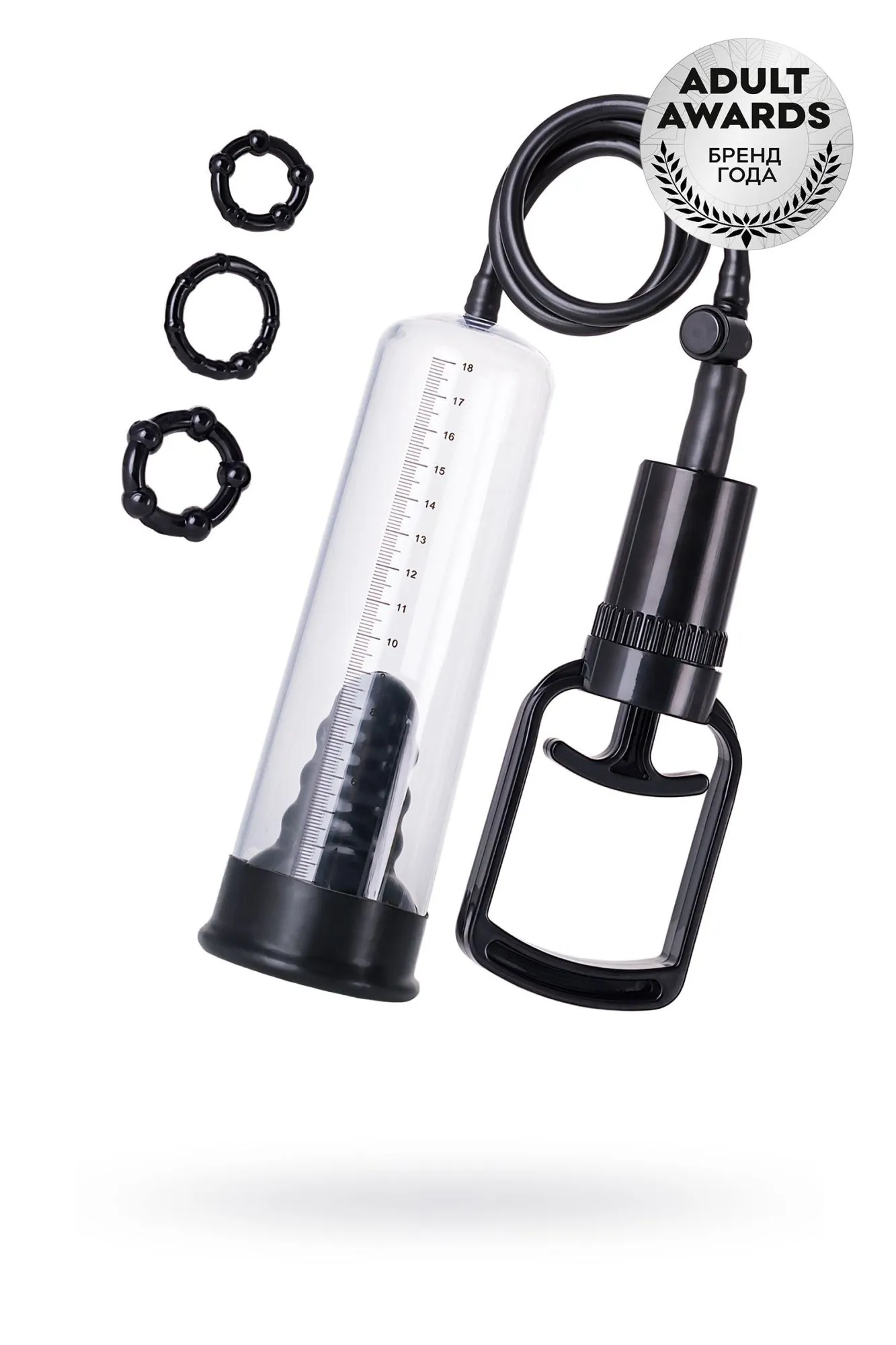 помпа для пениса toyfa a-toys, pvc, чёрный в 