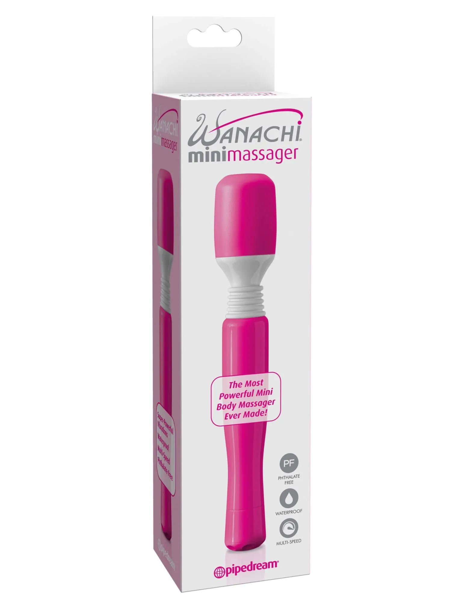 вибратор pipedream mini wanachi massager, розовый в 
