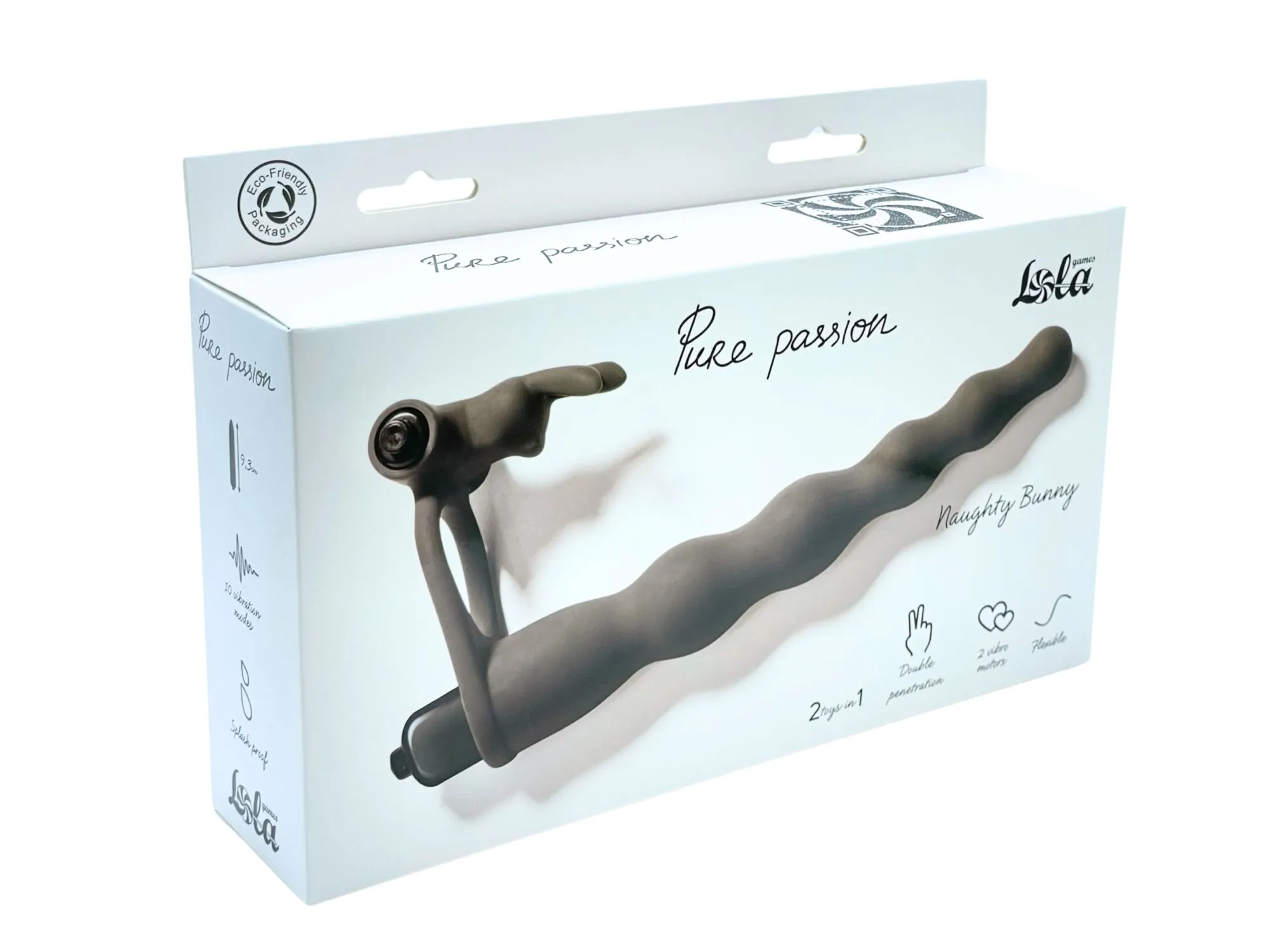 вибронасадка для двойного проникновения pure passion bunny black 1202-01lola в 