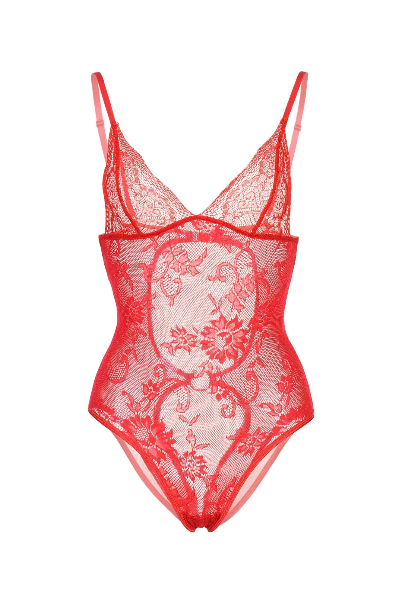 Эротическое боди candy girl c интимным доступом, красное, os в 