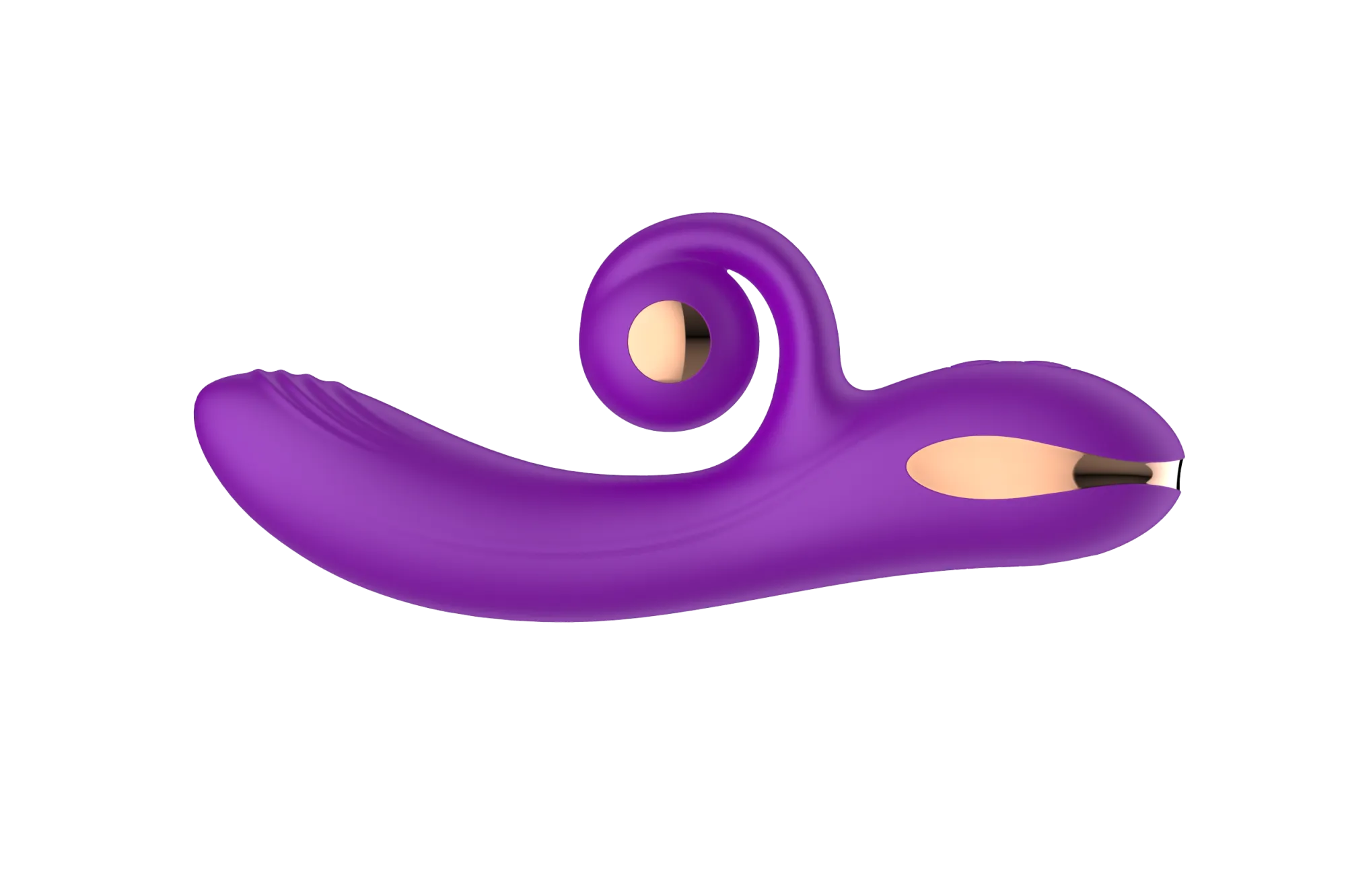 силиконовый вибратор-кролик с функцией вращения sw3052-purple в 