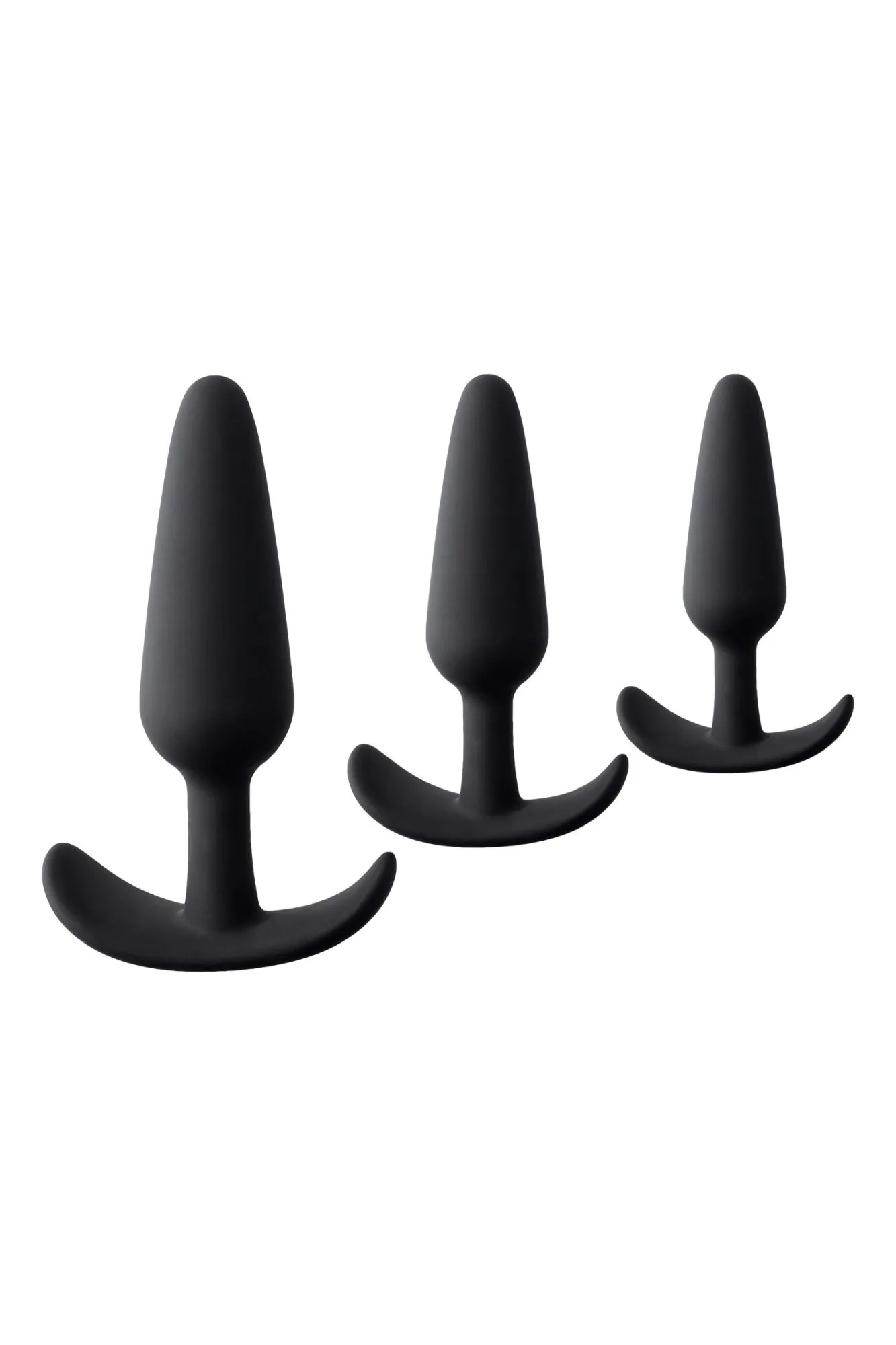 набор анальных втулок toyfa popo pleasure eridani, силикон, черный, 3 шт. в 
