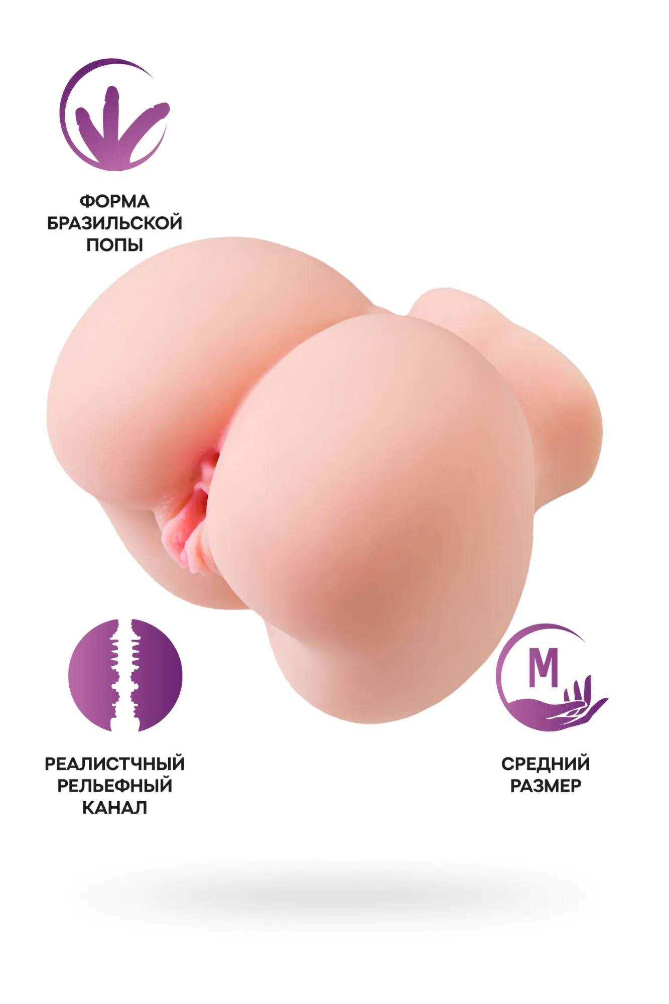 мастурбатор реалистичный juicy pussy giovanna, tpe, телесный, 20 см в 