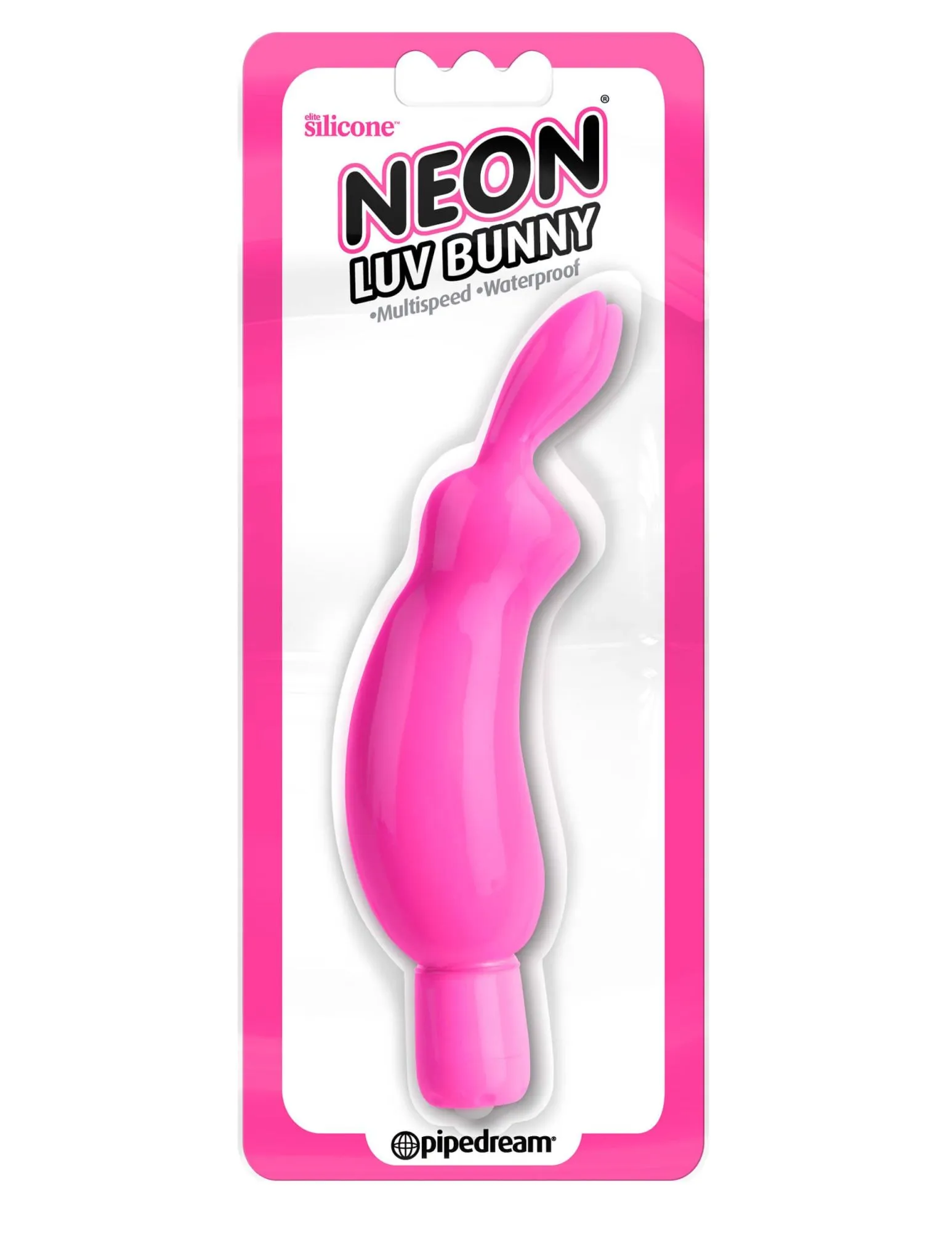 мини-вибратор pipedream neon luv bunny, розовый в 