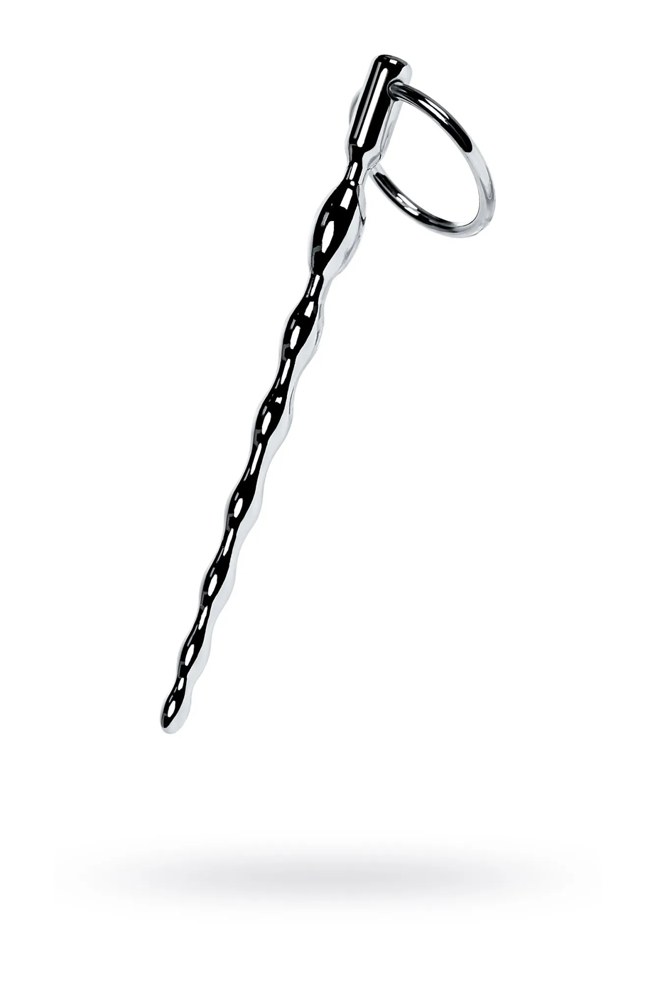 уретральный плаг-косичка metal by toyfa с кольцом в основании, серебряный в 