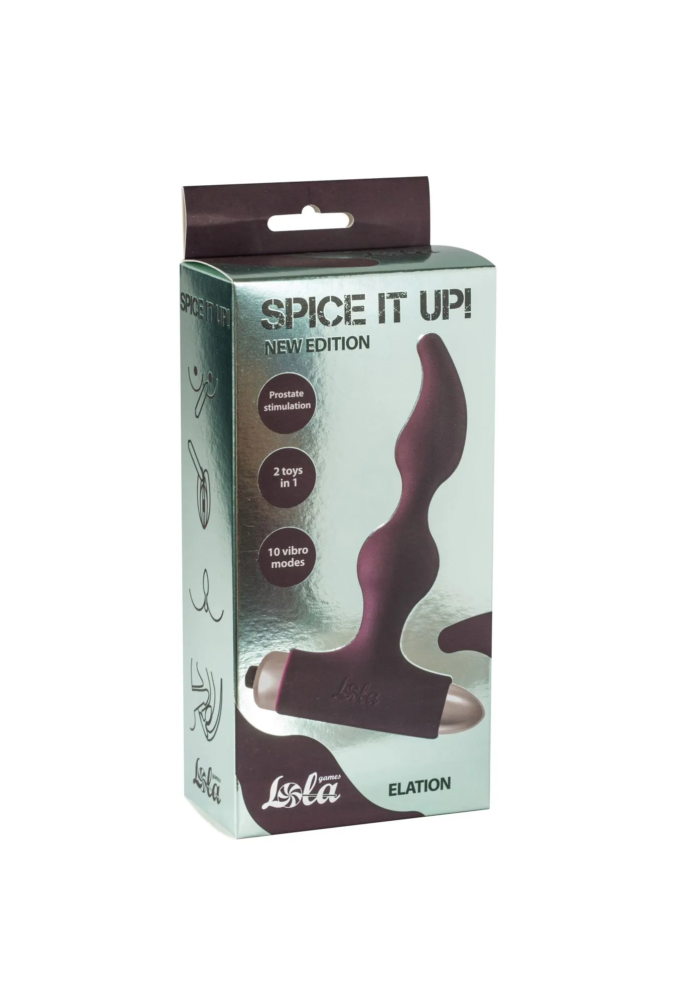 анальная пробка с вибрацией spice it up new edition elation wine red 8018-03lola в 