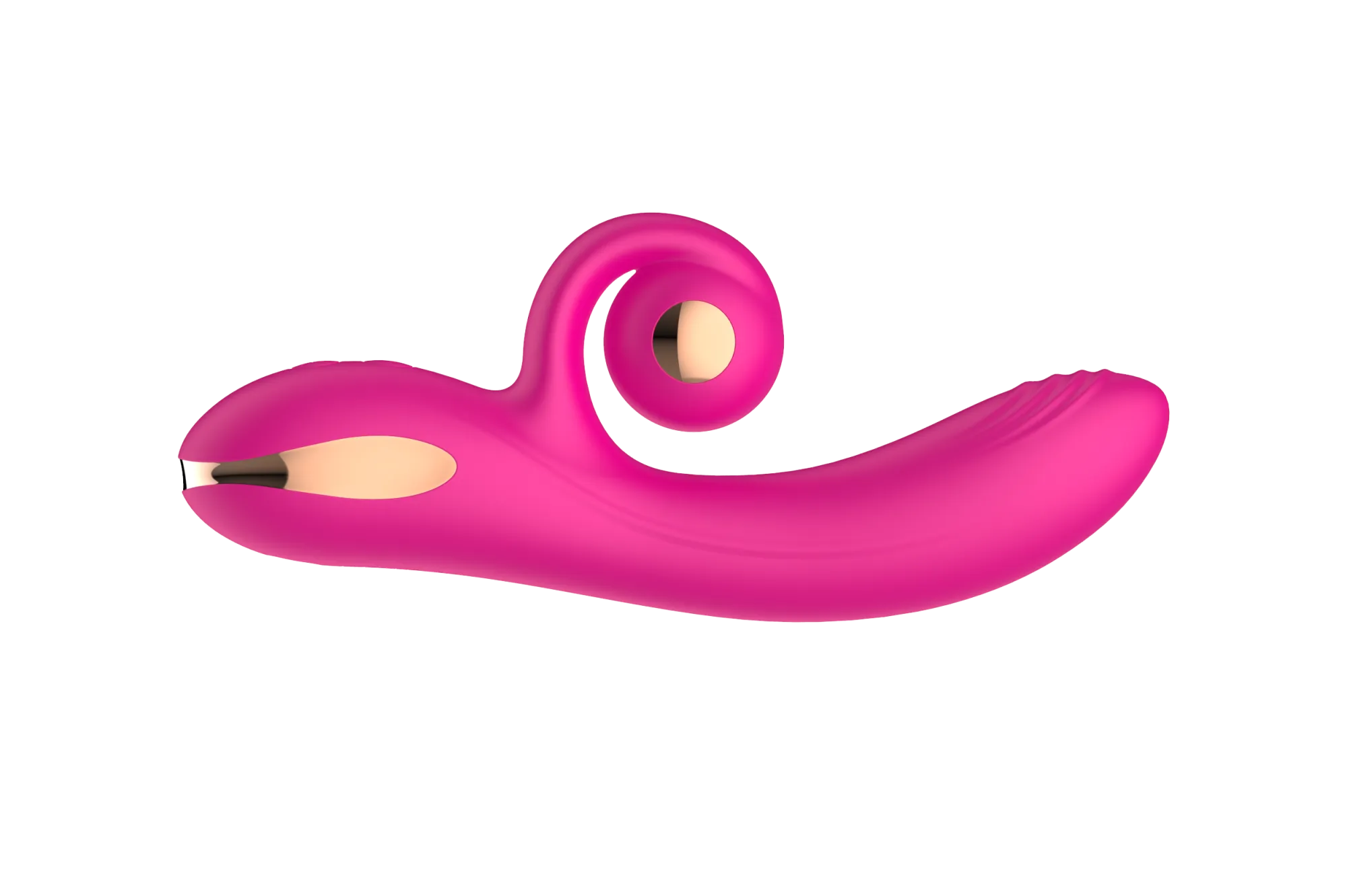силиконовый вибратор-кролик с функцией вращения sw3052-hot-pink в 