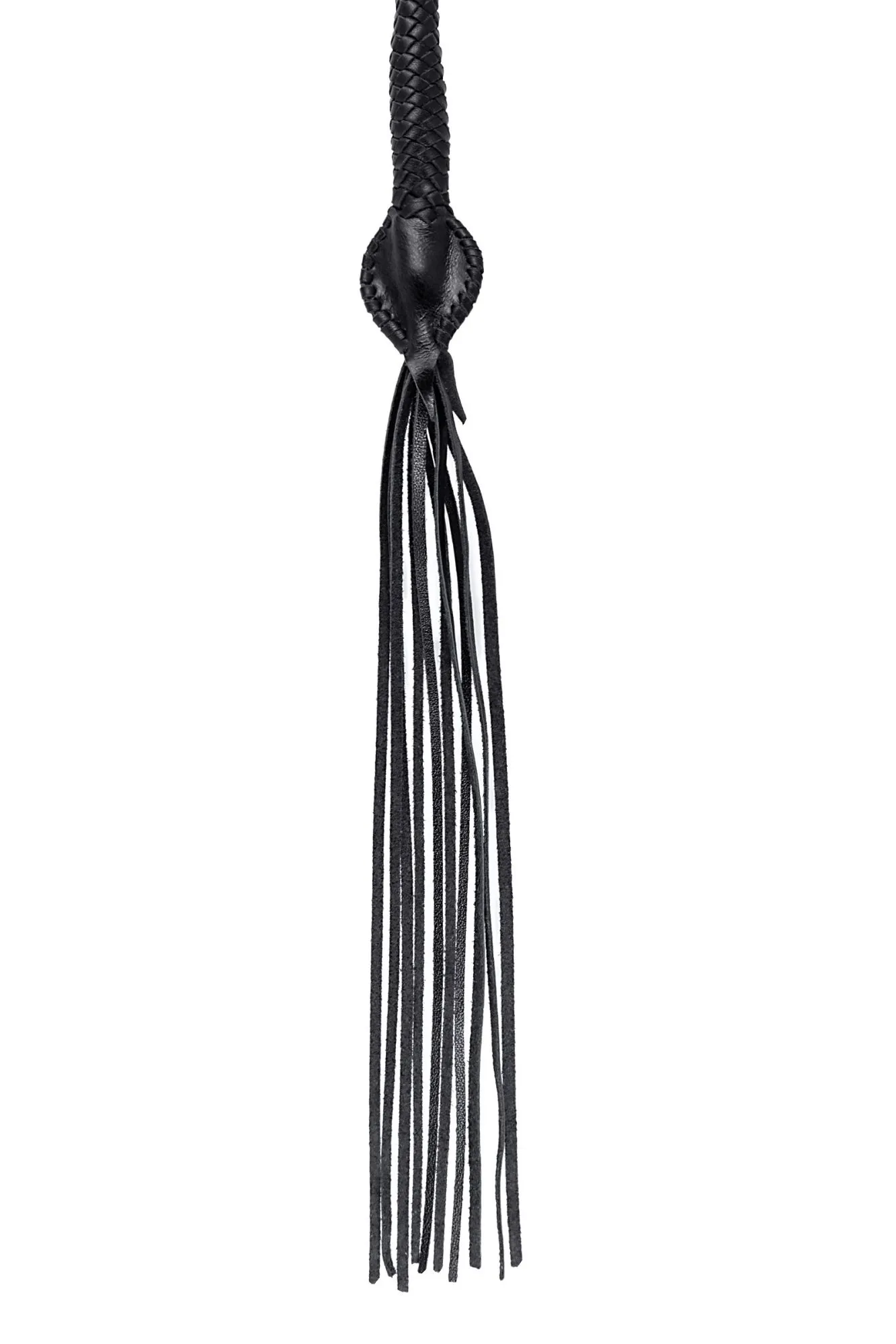 кнут плетеный pecado bdsm, натуральная кожа, чёрный, 85 см в 