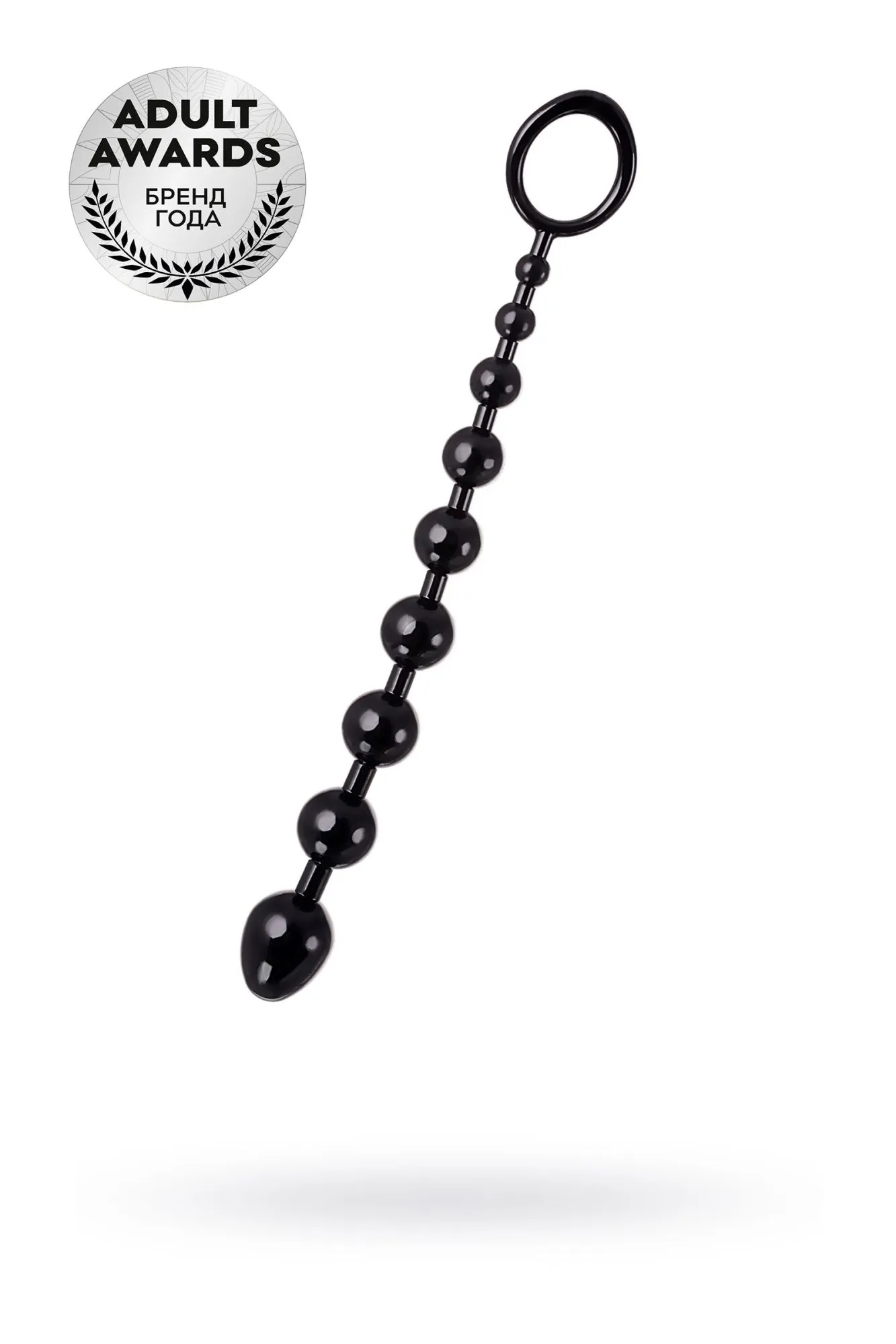 анальная цепочка toyfa a-toys talis, tpe, черный, 28,3 см в 