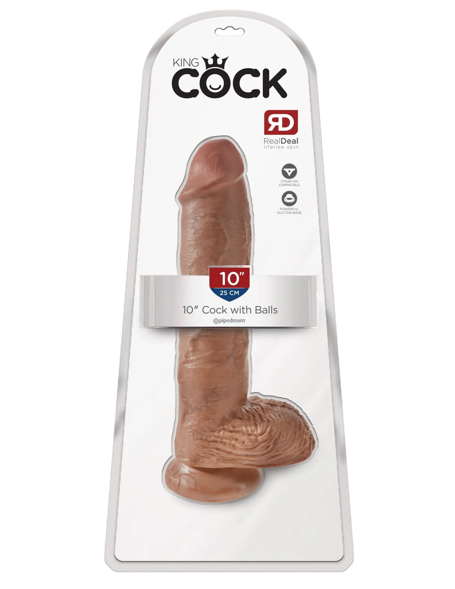 фаллоимитатор king cock 25 см мулат cock with balls pipedream 550922pd в 