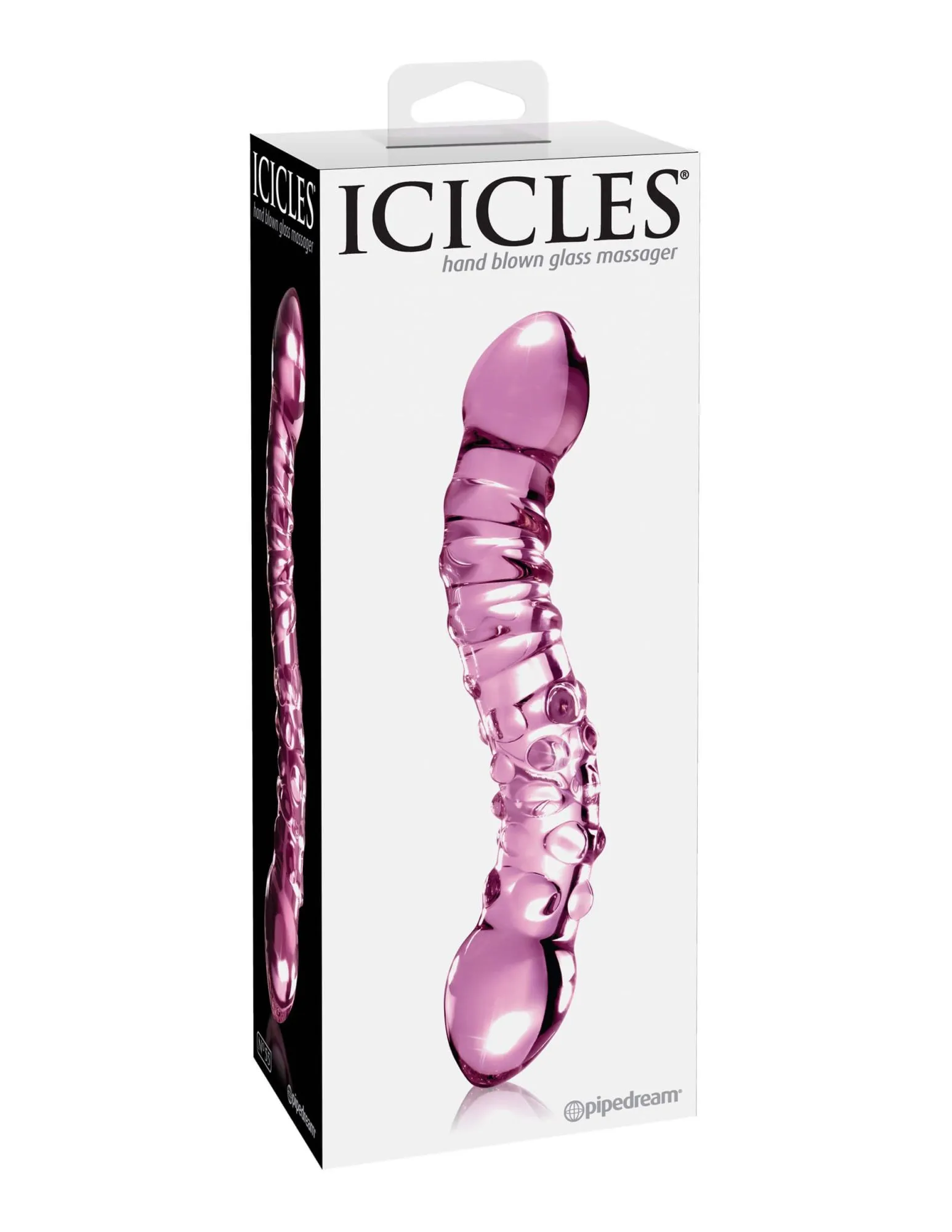 стимулятор стеклянный pipedream icicles no 55, розовый в 