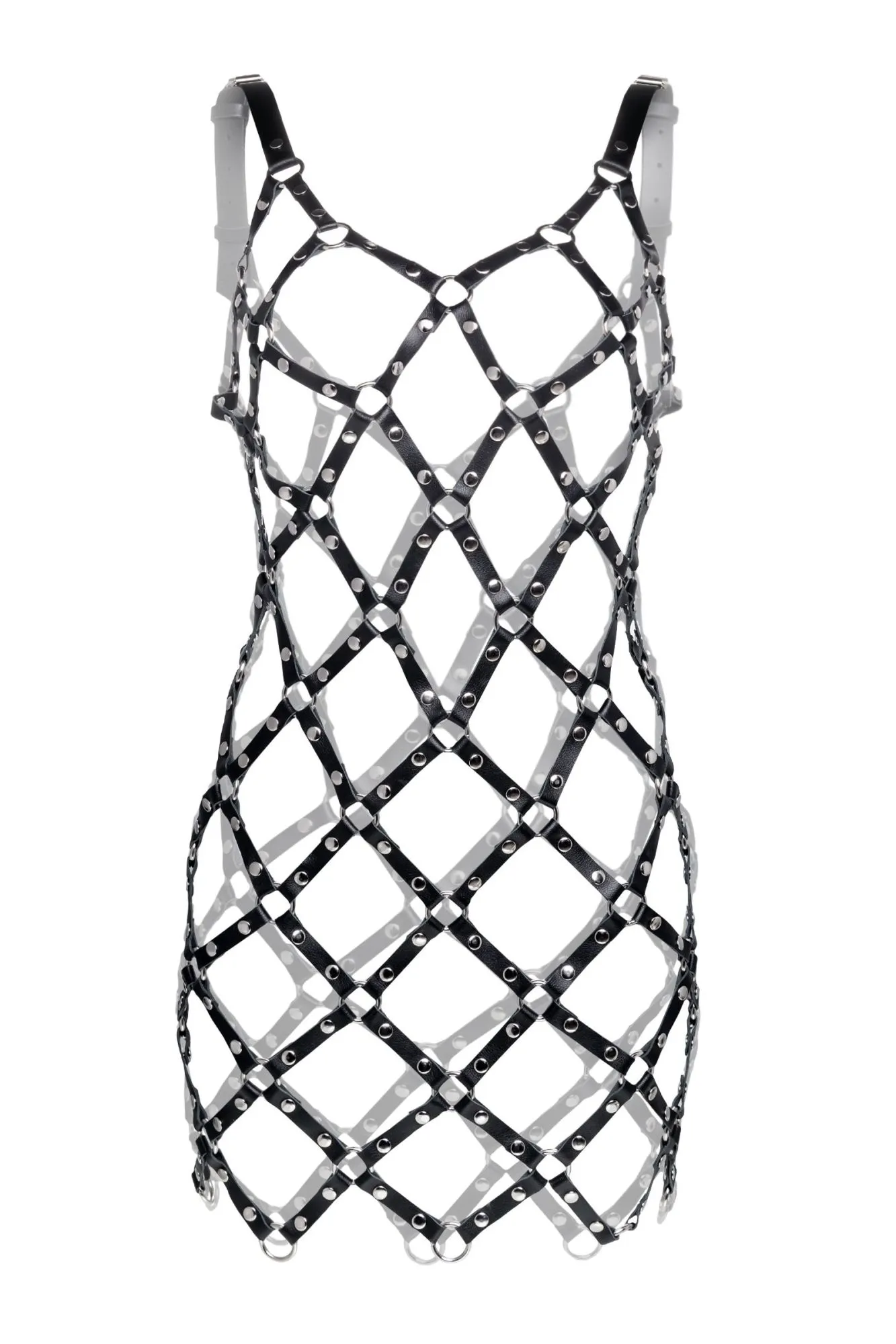 Эротическое портупея-платье pecado bdsm, из мягкой кожи, натуральная кожа, черный в 