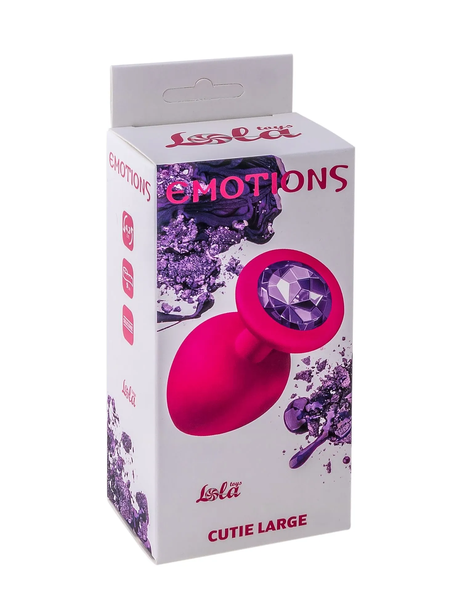 анальная пробка emotions cutie large pink dark purple crystal 4013-02lola в 