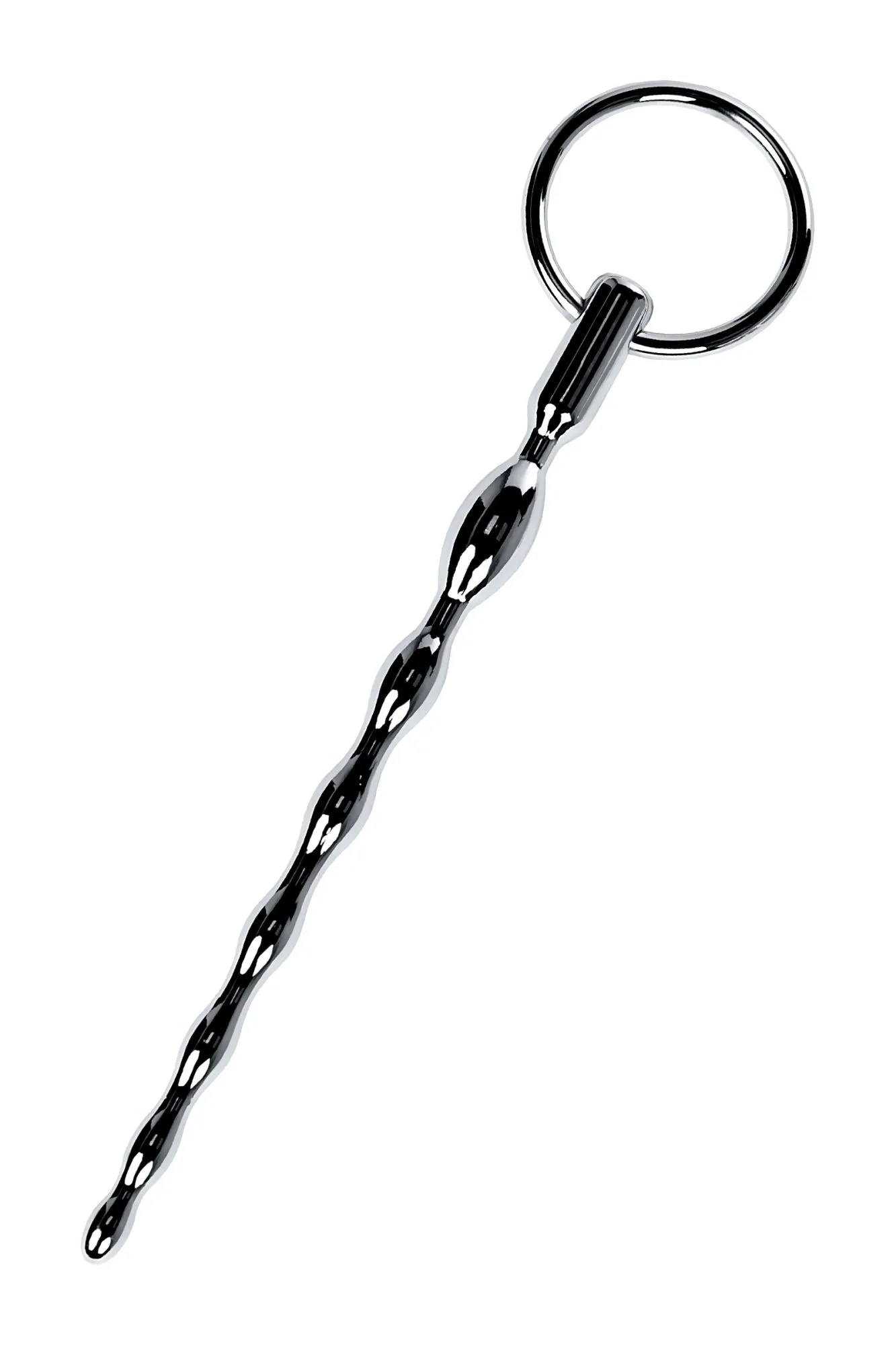 уретральный плаг-косичка metal by toyfa с кольцом в основании, серебряный в 