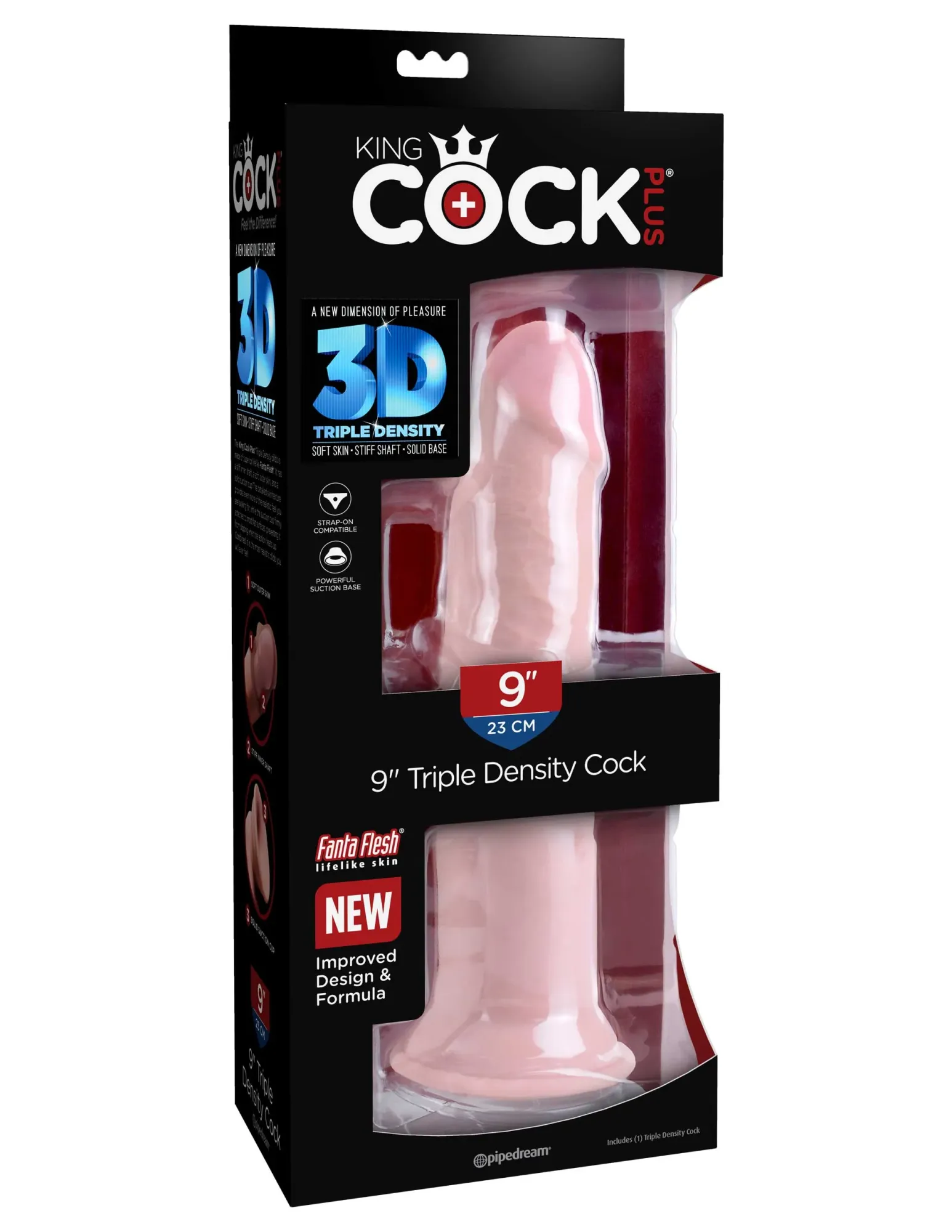 фаллоимитатор king cock plus 9" triple density cock - flesh pipedream 571621pd в 