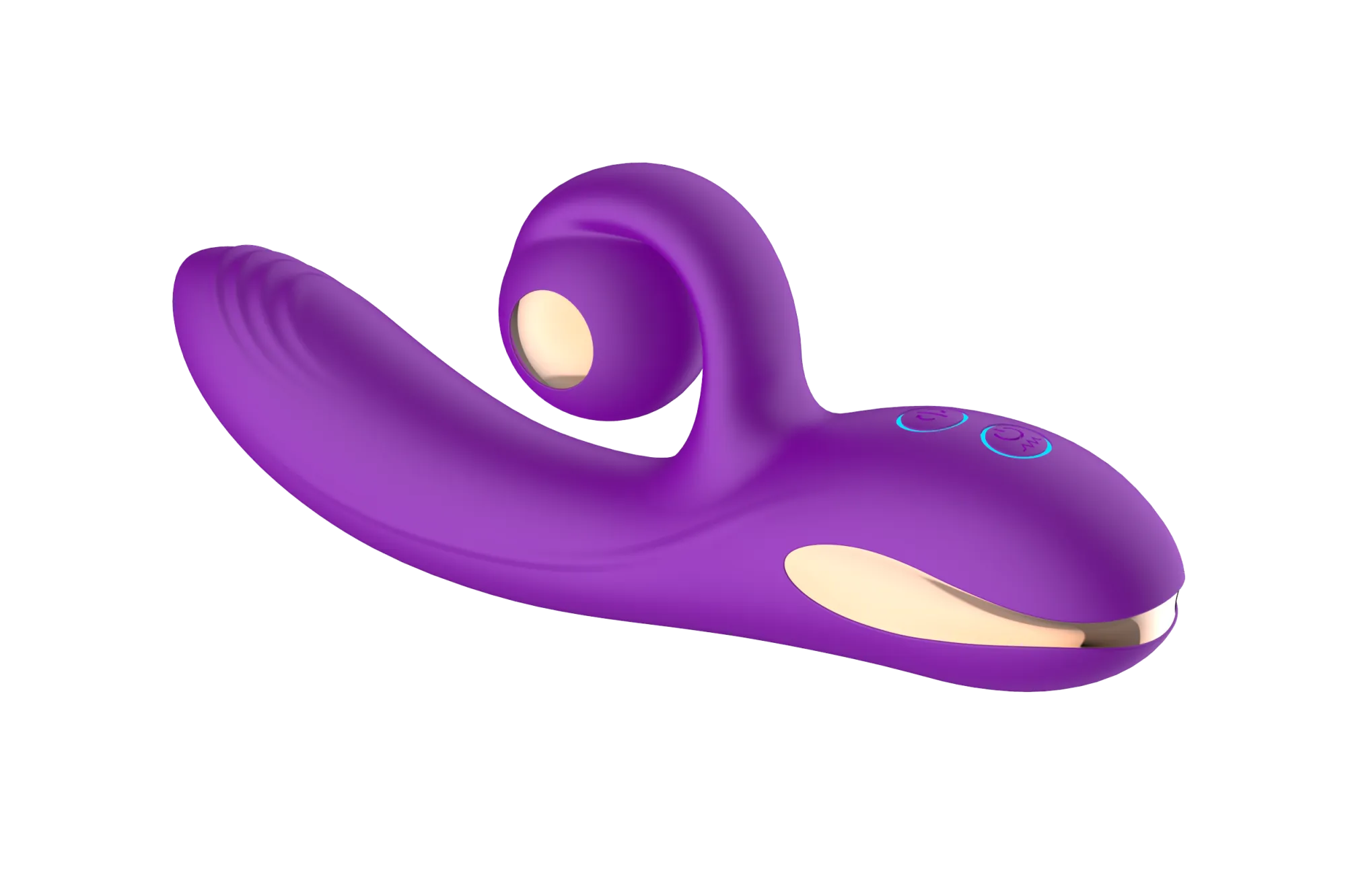 силиконовый вибратор-кролик с функцией вращения sw3052-purple в 