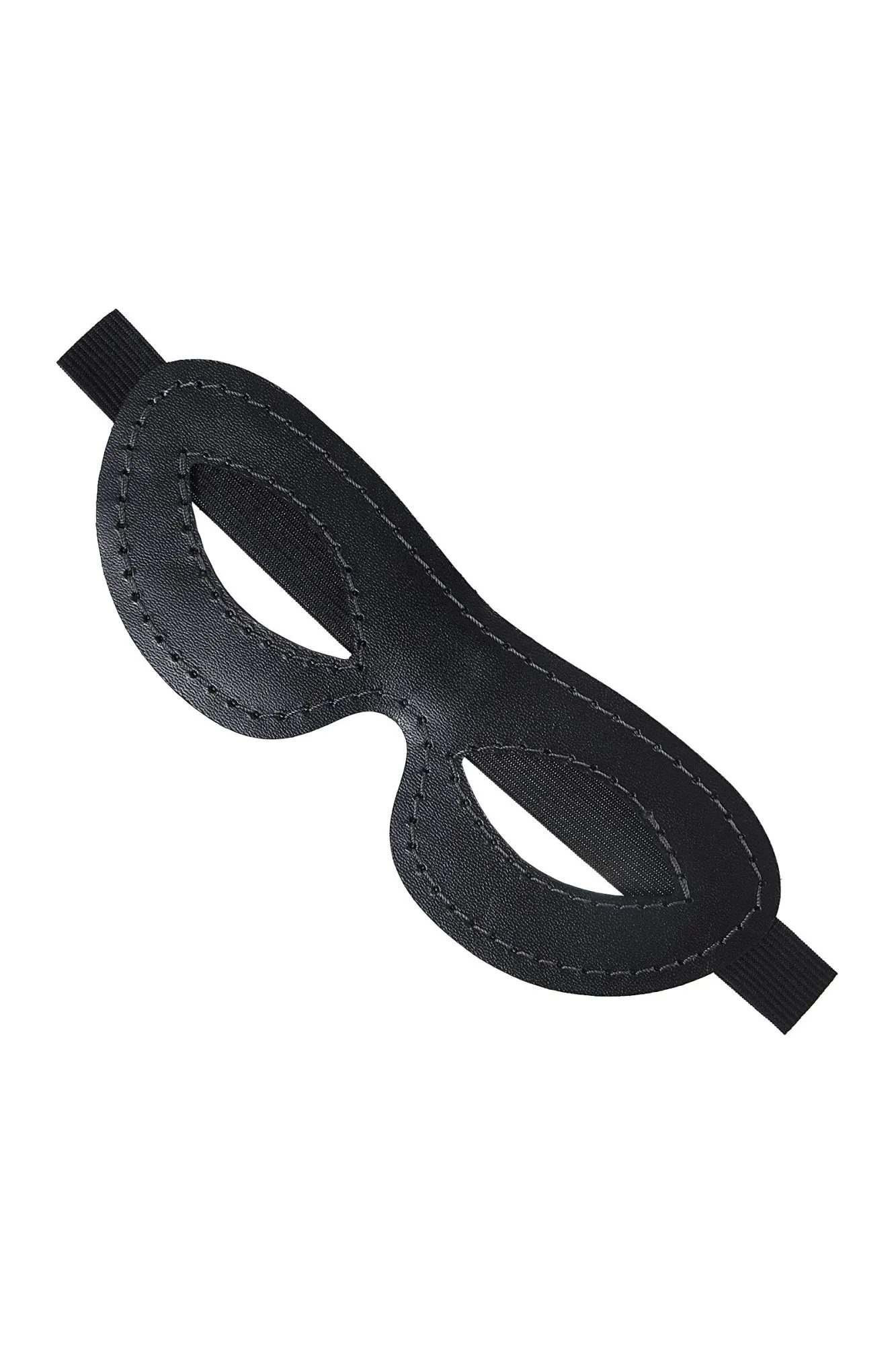 маска pecado bdsm, открытая овальная, натуральная кожа, черная в 