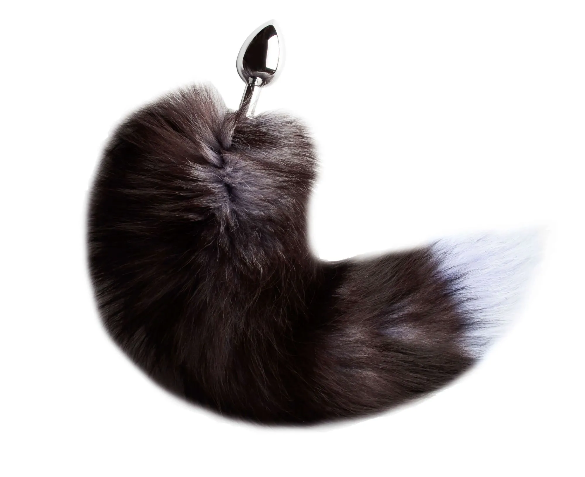 пробка анальная со съемным хвостом с синим кончиком в 