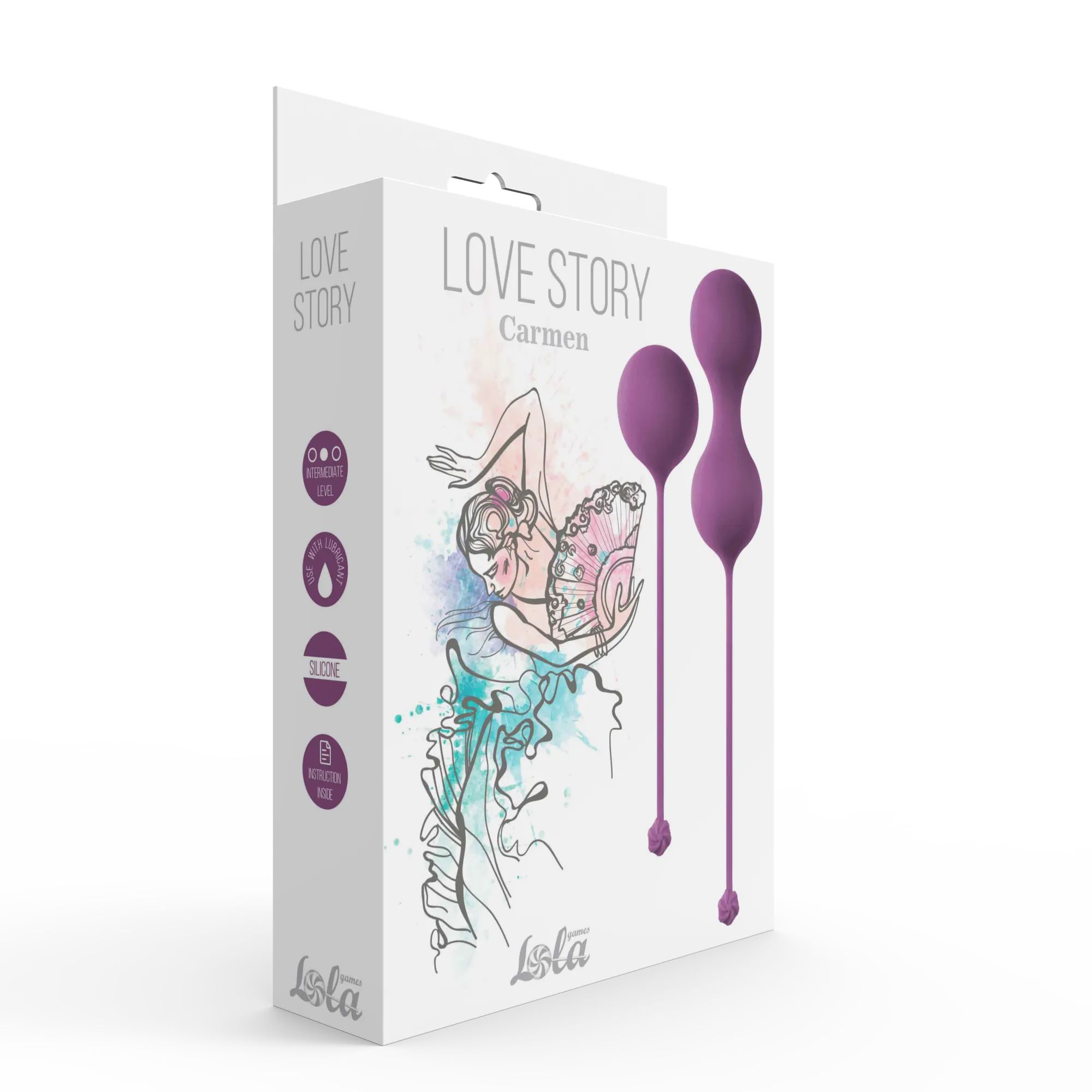 набор вагинальных шариков love story carmen lavender sunset 3011-03lola в 