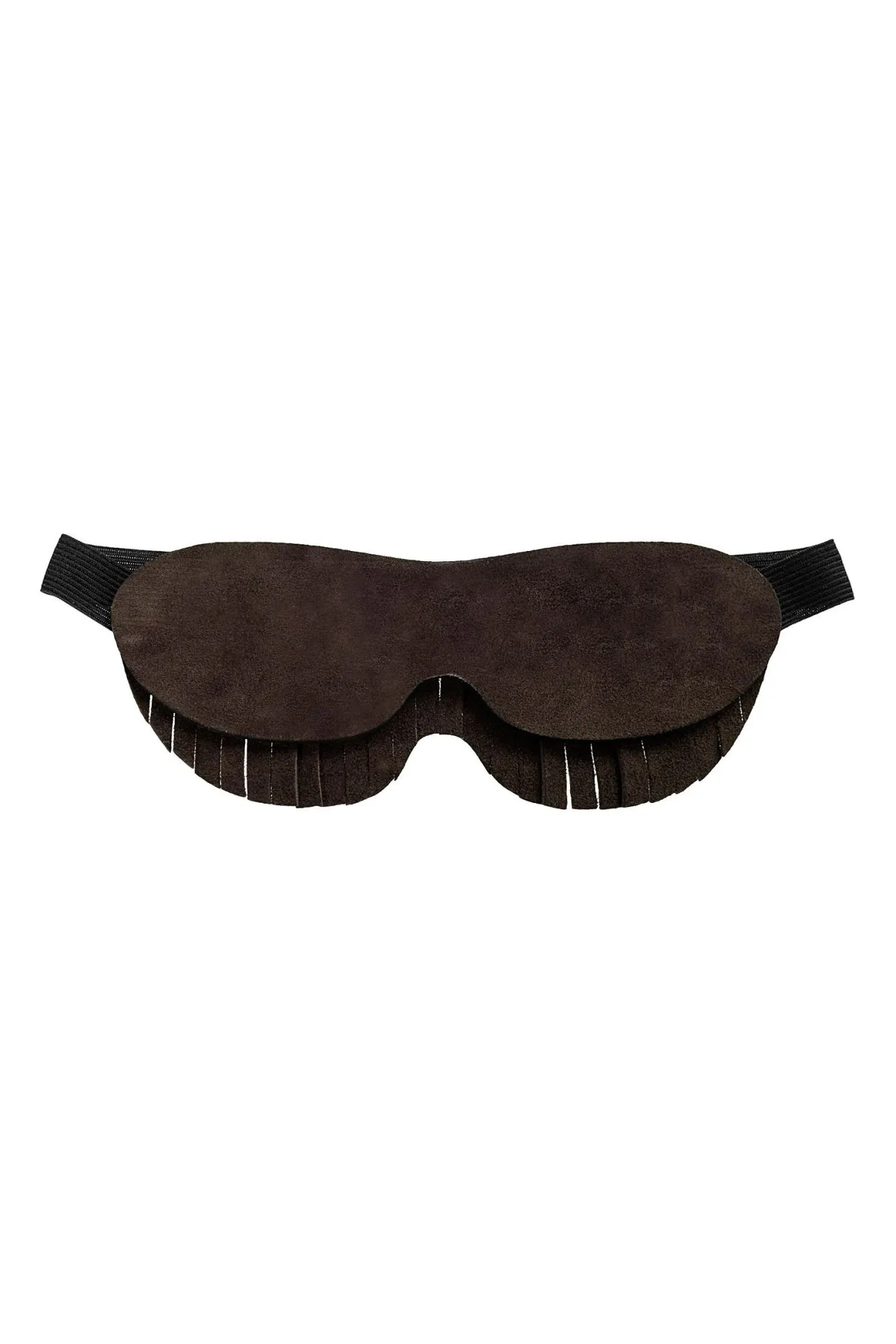 маска pecado bdsm, с бахромой, натуральный велюр, коричневый в 