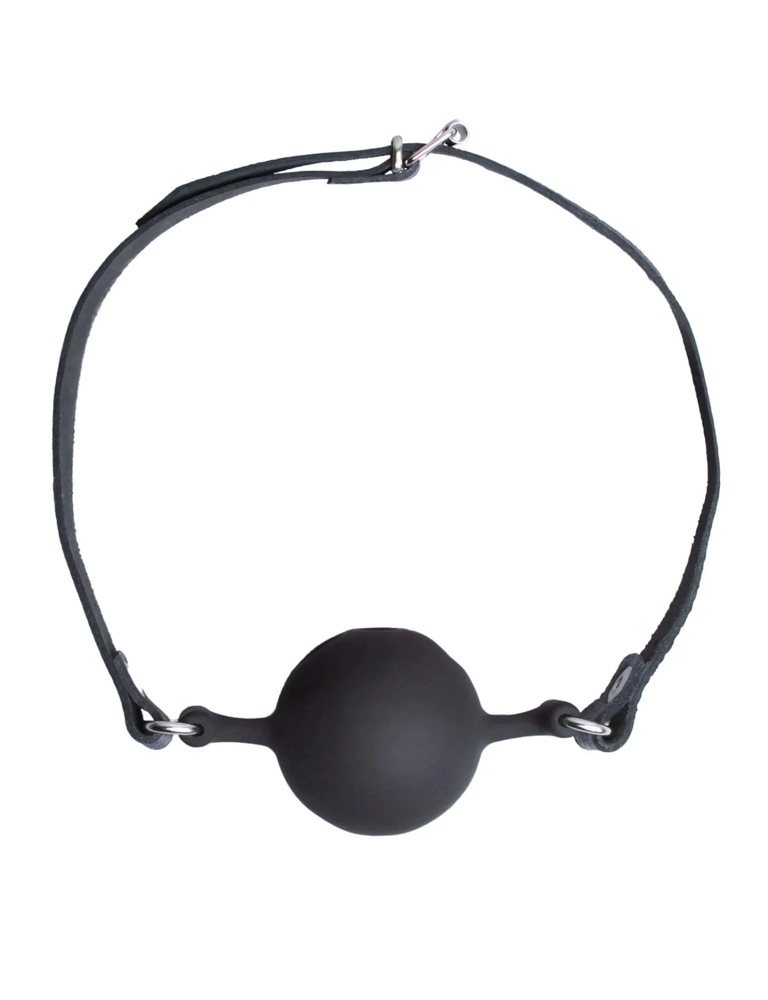 кляп силиконовый c черным шариком с перфорацией в 