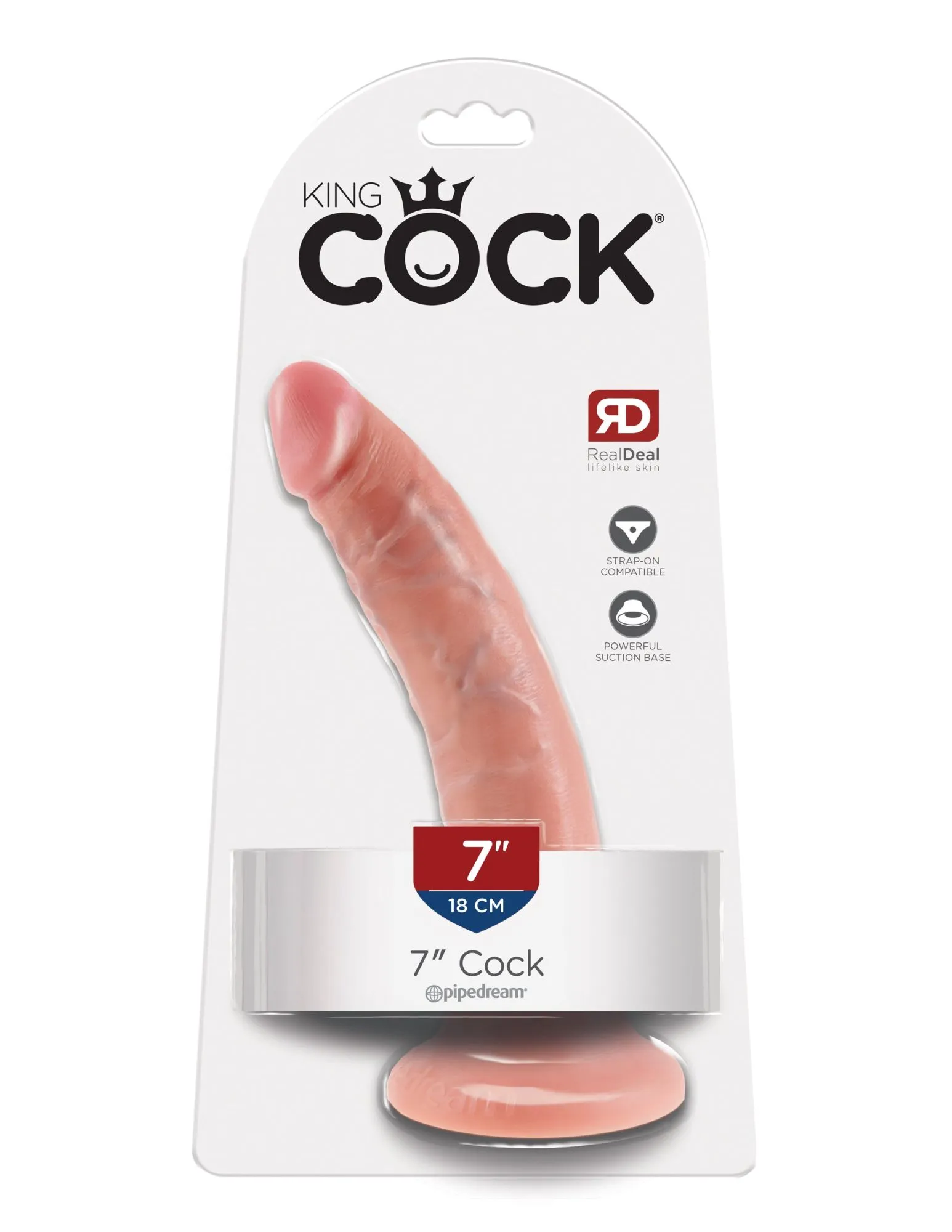 фаллоимитатор king cock 7" cock - flesh pipedream 550221pd в 