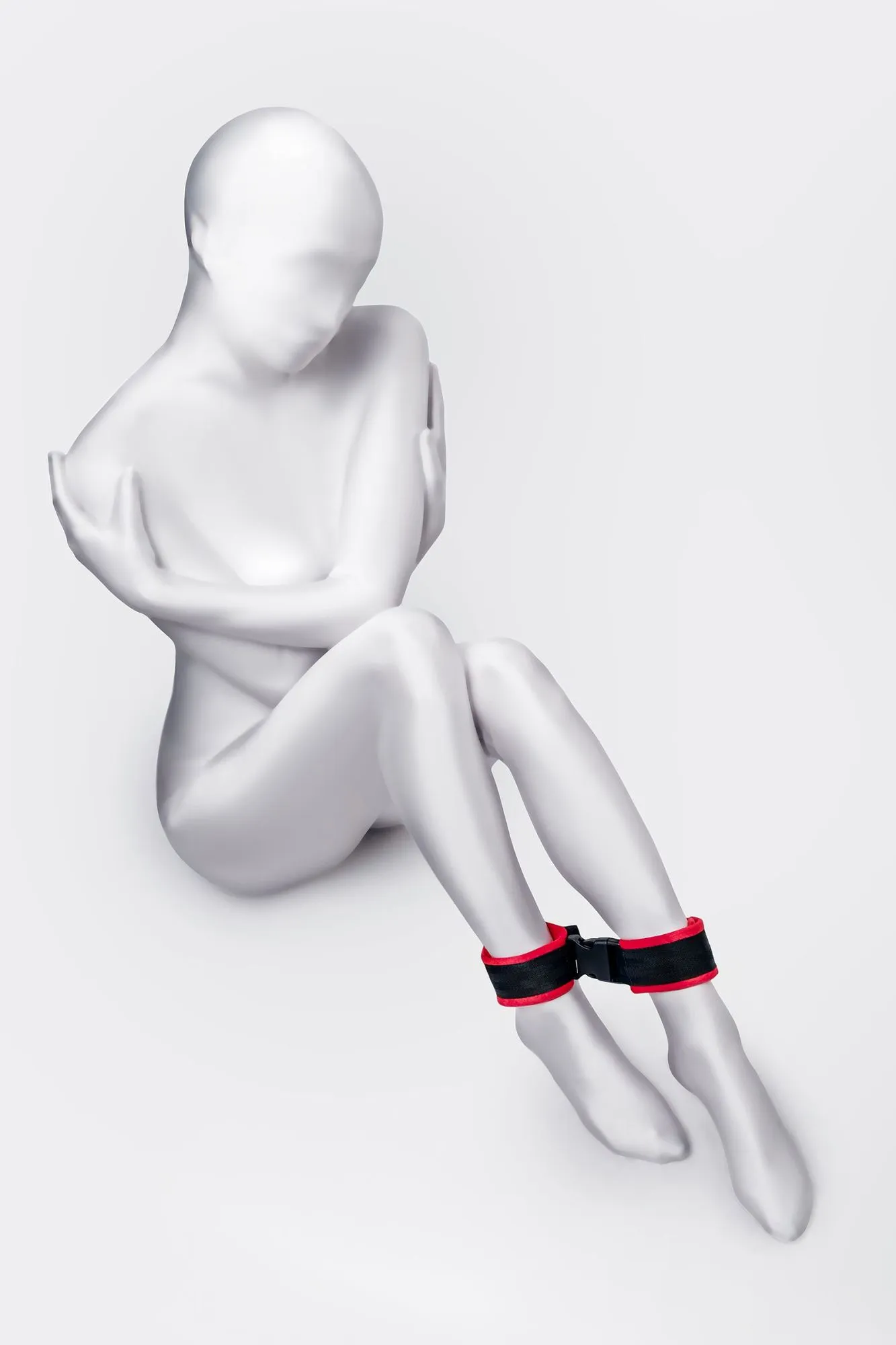 поножи anonymo #0156, велюр, красные, 29 см в 