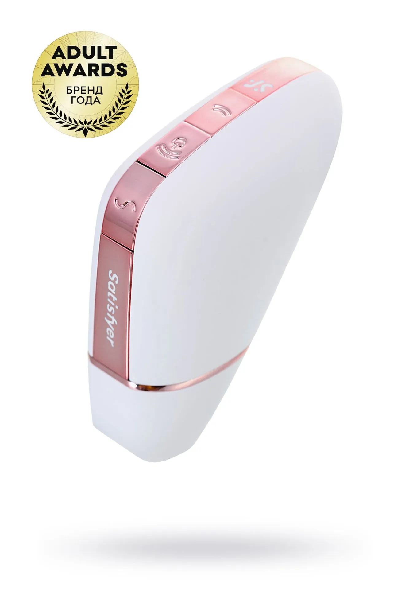 вакуум-волновой бесконтактный стимулятор клитора satisfyer love triangle, силикон, белый, 8,8 см. в 