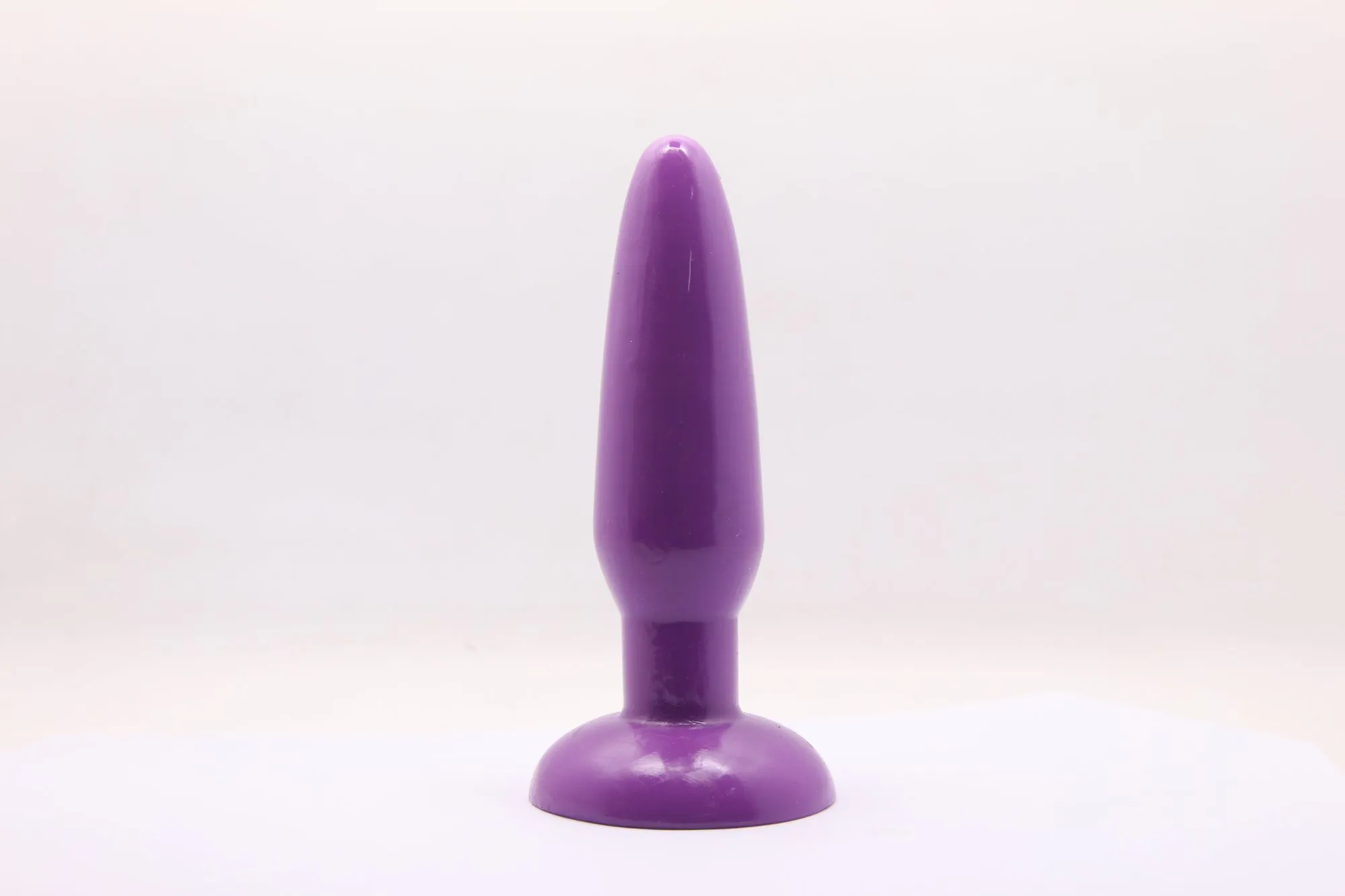 анальная пробка с присоской 3,7 см purple bi-017001r в 
