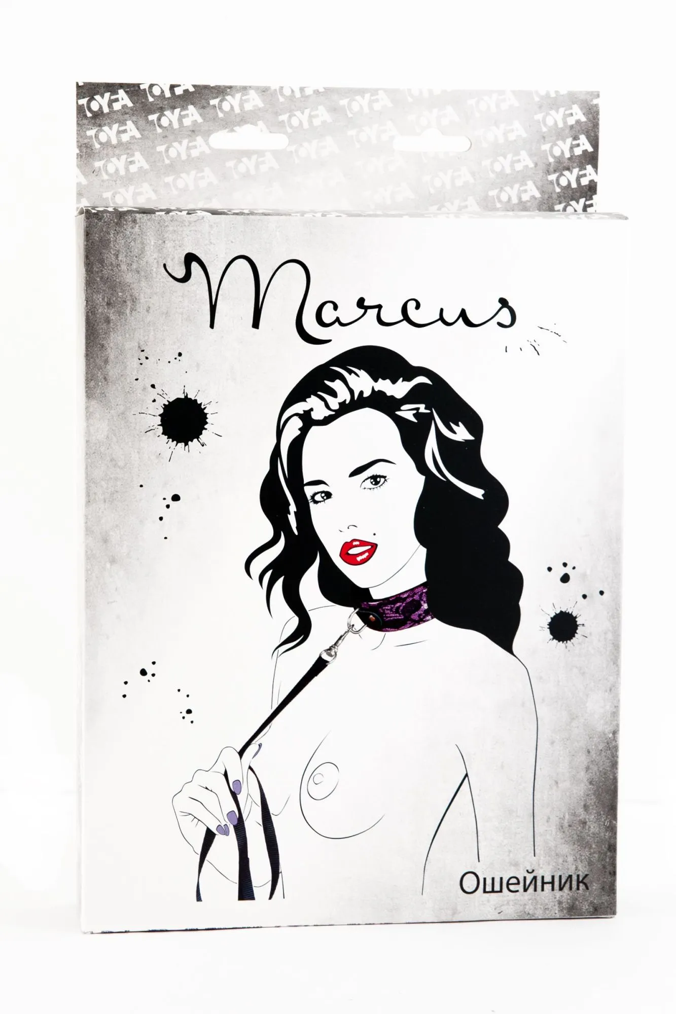 кружевной ошейник toyfa marcus, розовый, 44,5 см в 