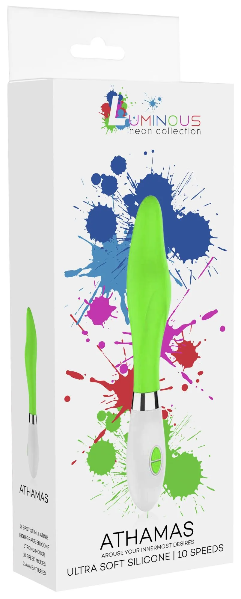 яркий вибромассажер athamas, салатовый в 