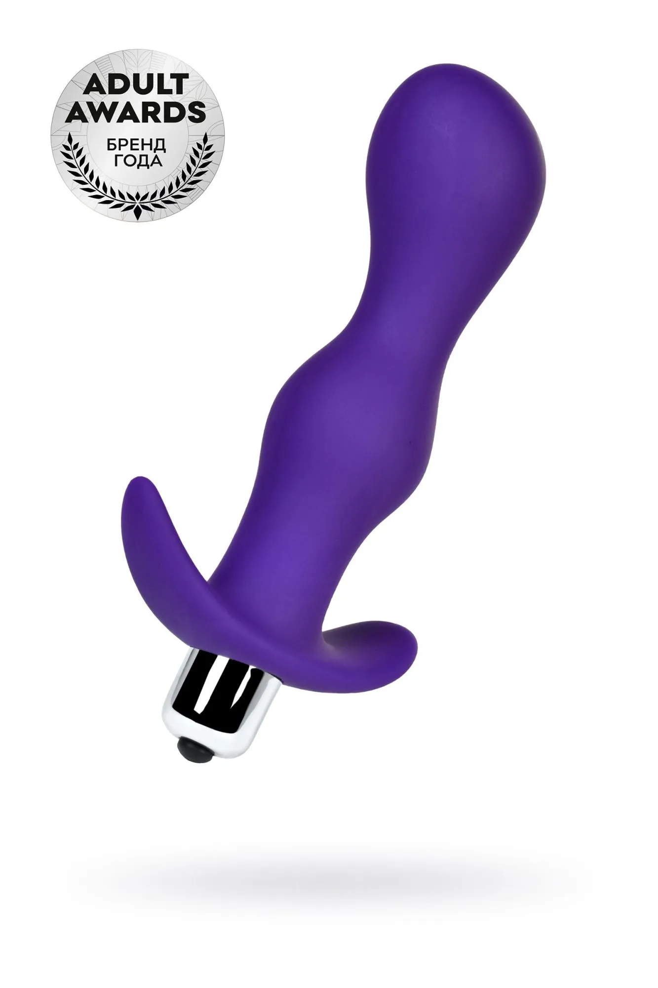 анальная пробка с вибрацией a-toys by toyfa kamet, размер l, силикон, фиолетовая, 14 см в 