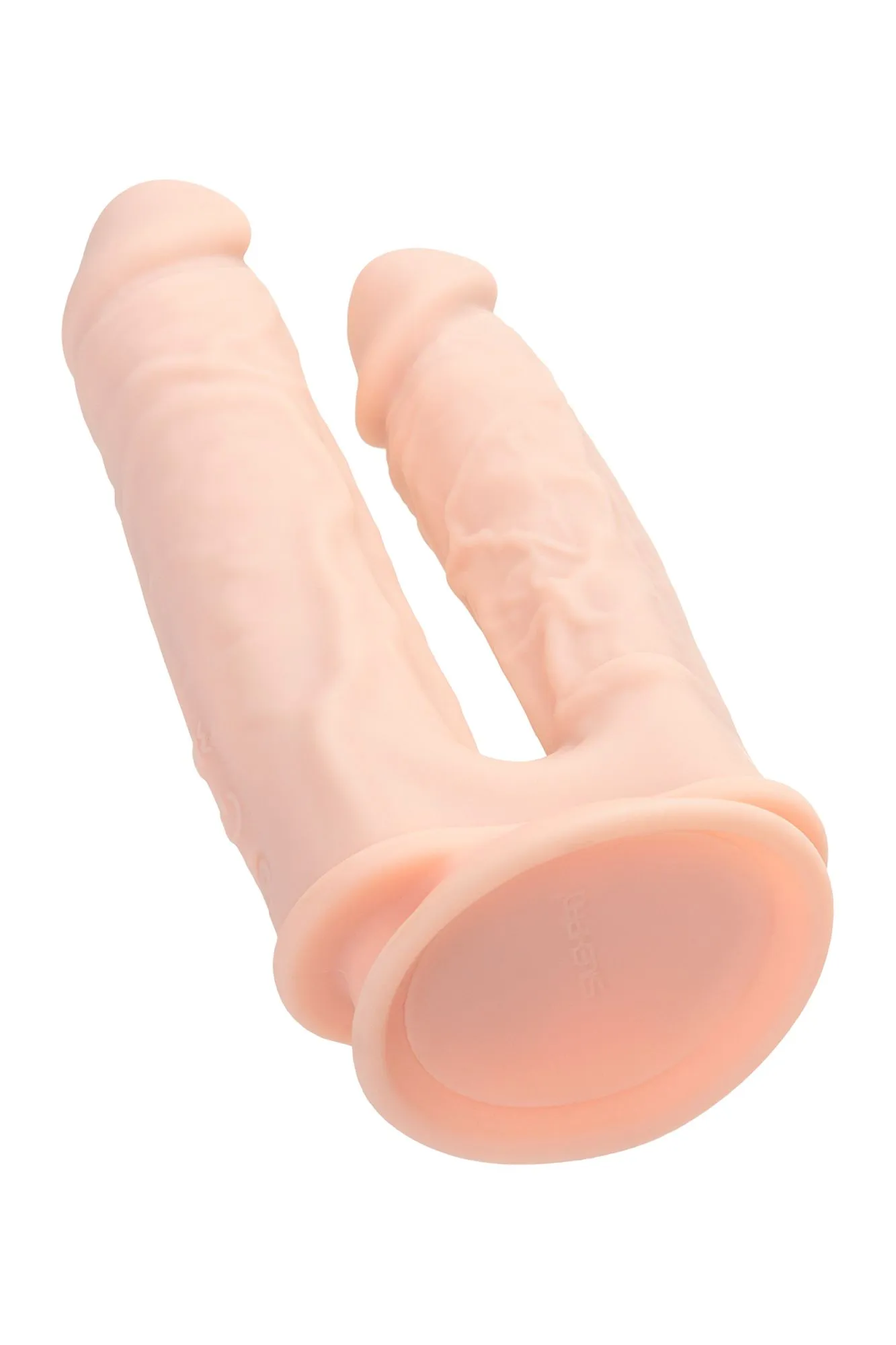 вибратор для двойного проникновения realstick silicone jason m, сайлекспан, телесный, 18,5 см в 