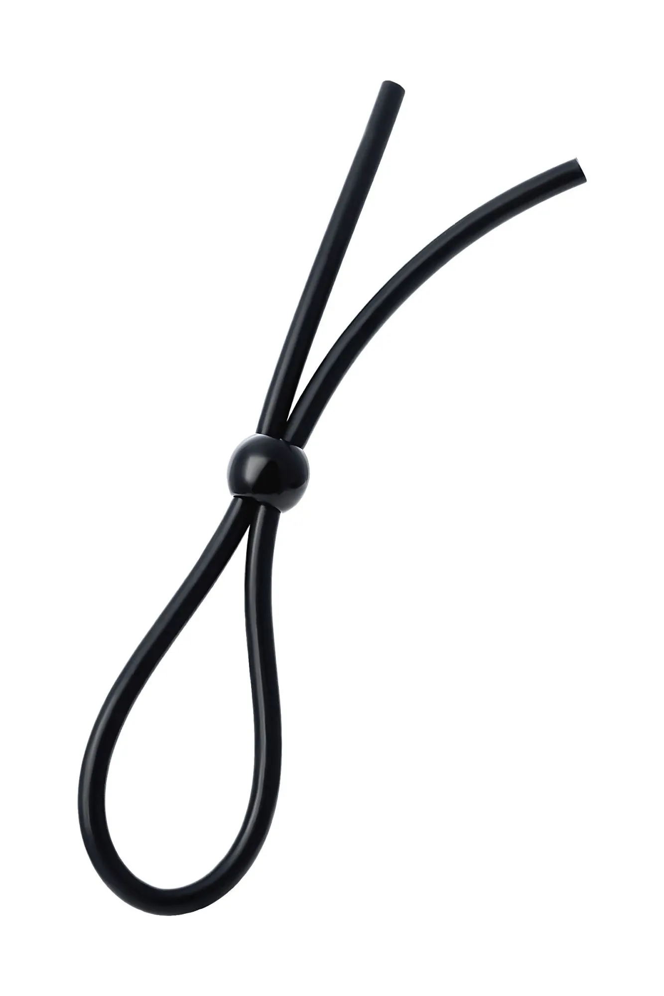 лассо на пенис a-toys by toyfa с одной бусиной, силикон, черное в 