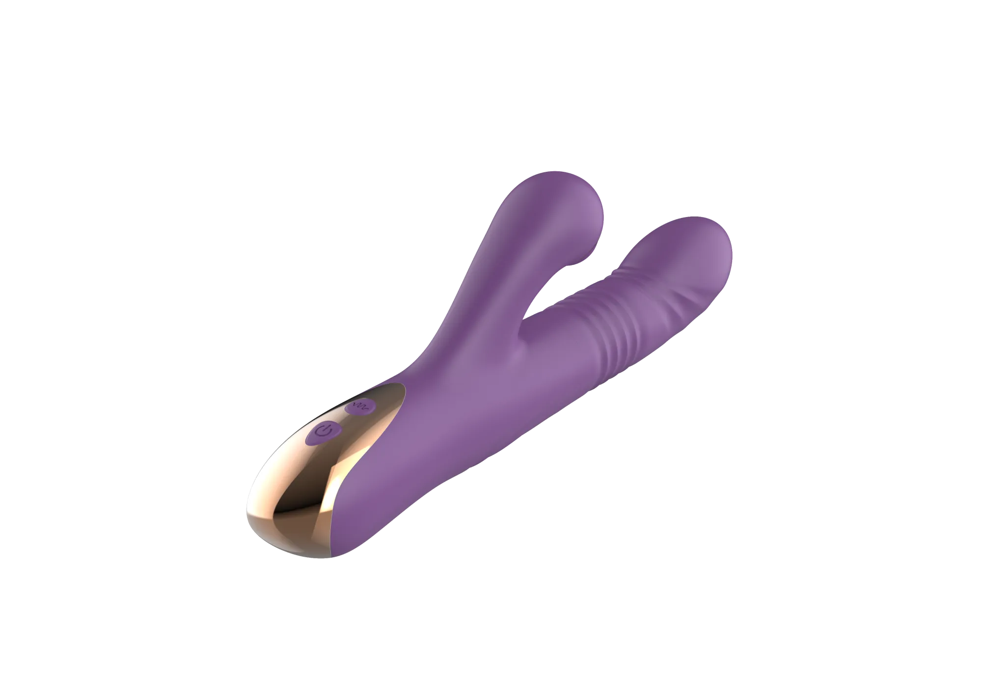 силиконовый вибратор с возвратно-поступательной стимуляцией sw24126-purple в 
