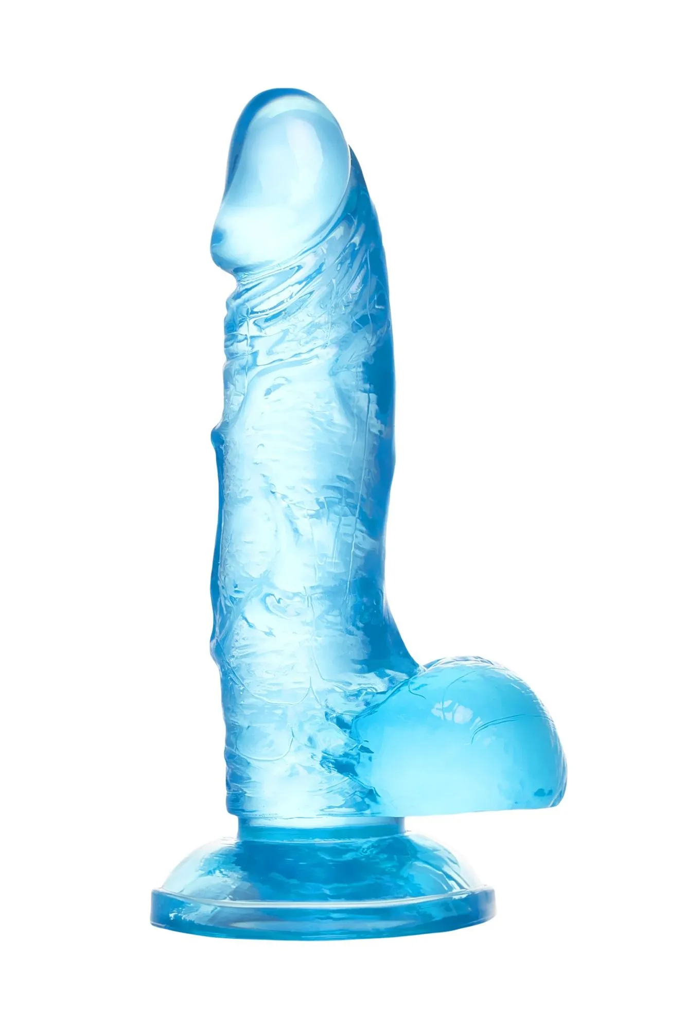 реалистичный фаллоимитатор a-toys by toyfa indy, tpe, голубой, 15,8 см в 