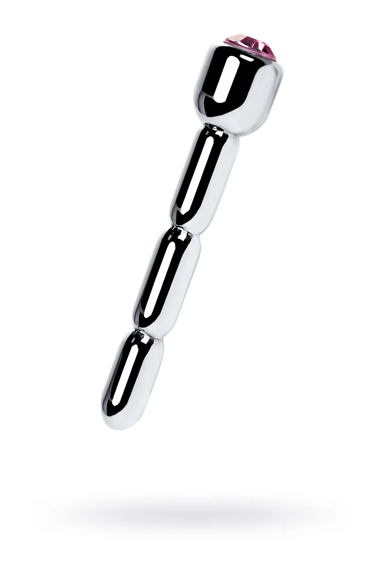 уретральный плаг metal by toyfa со стразом средний, серебряный в 