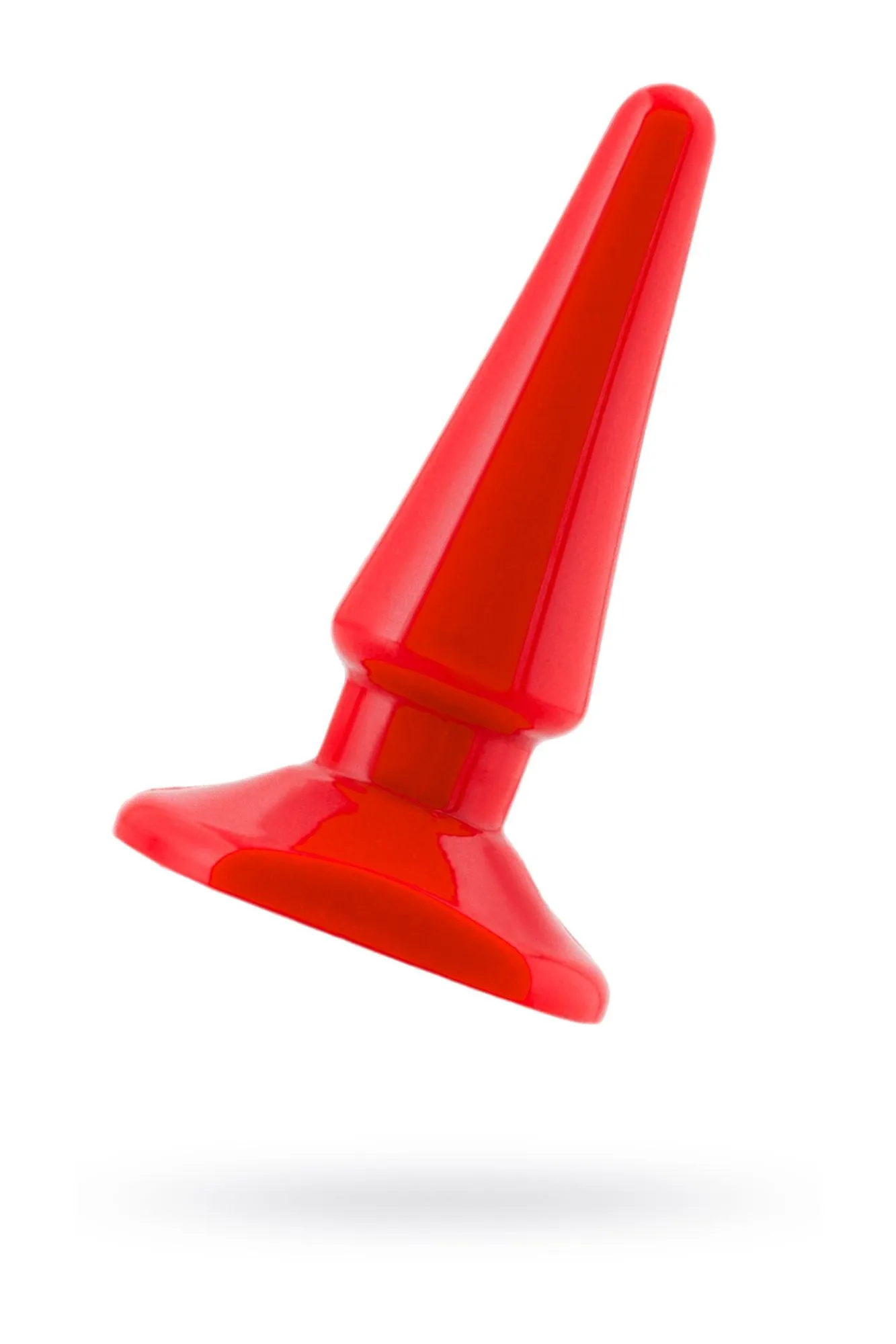 анальная втулка black & red by toyfa, пвх, красная, 10 см, ø 3 см в 