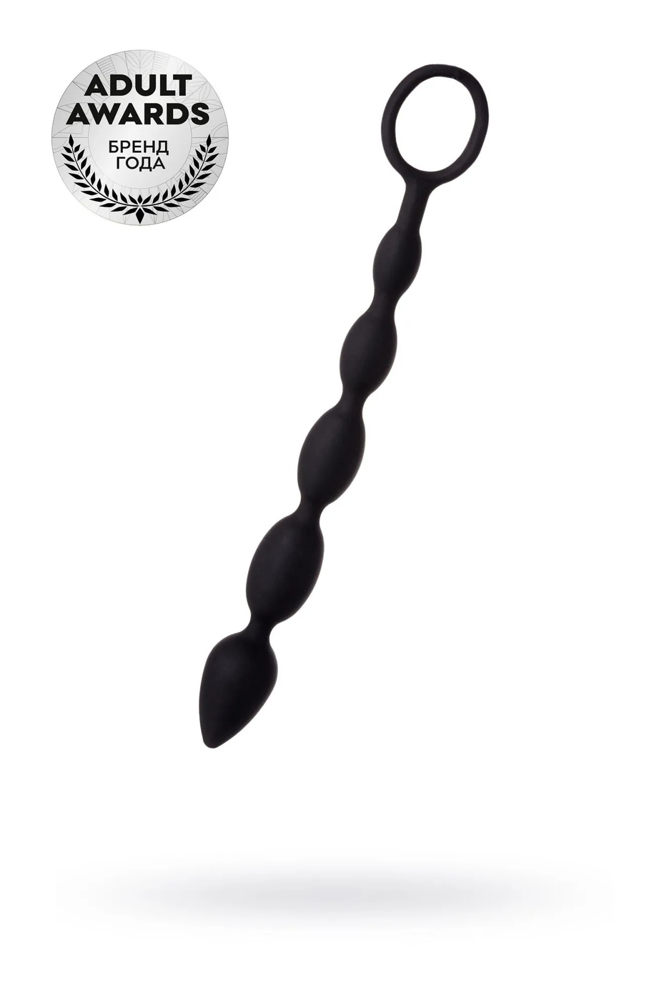 анальная цепочка toyfa a-toys dang, силикон, черный, 27,6 см в 